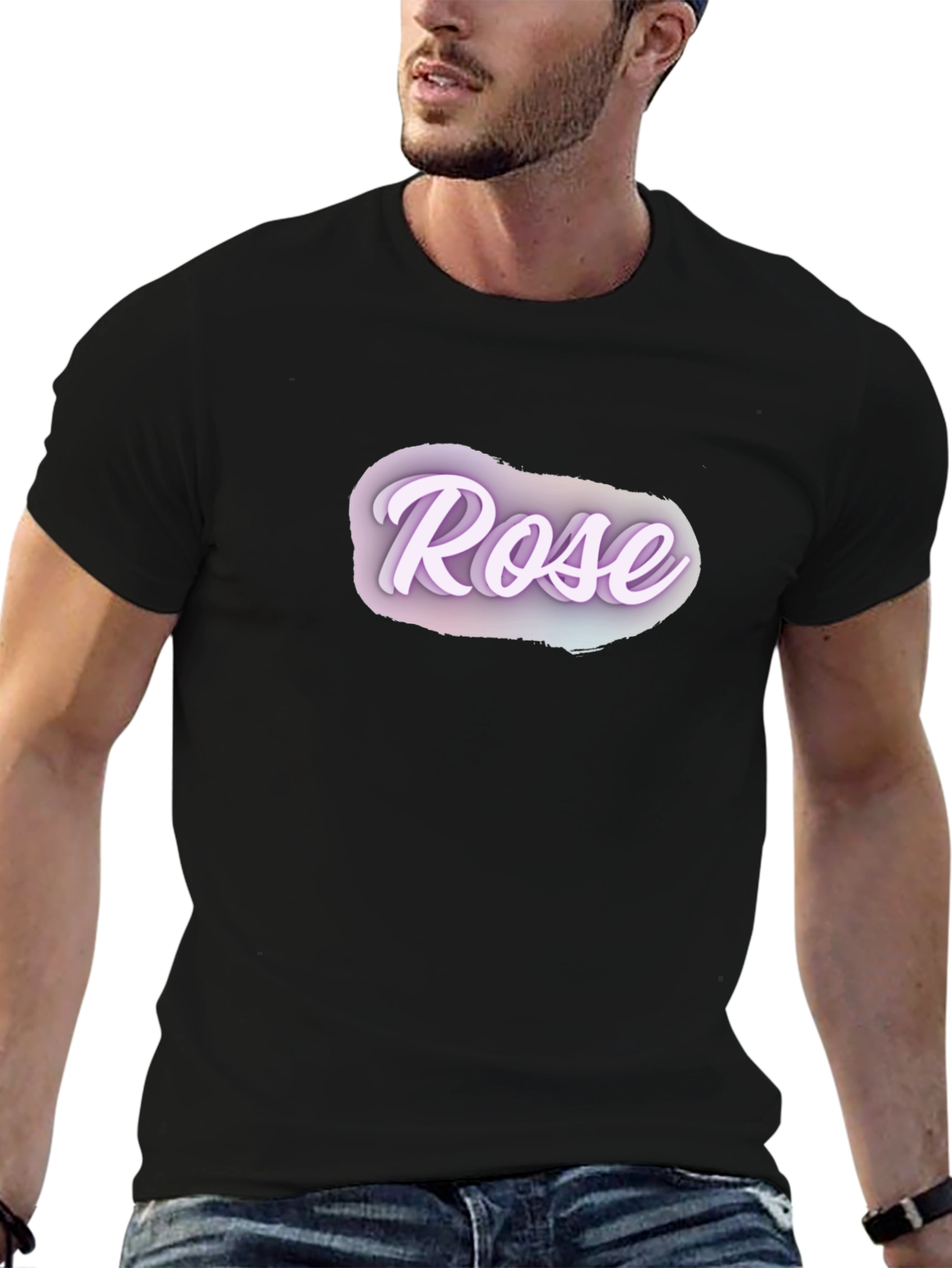 Rose Graphic Black T-Shirt