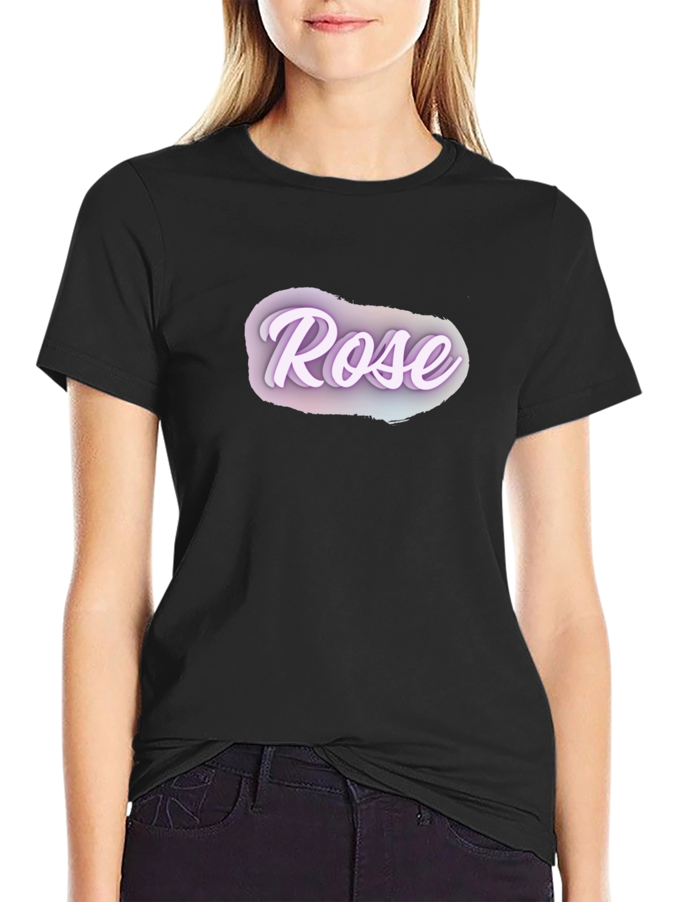 Rose Graphic Black T-Shirt
