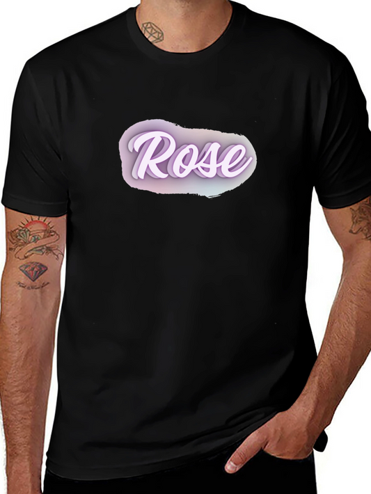 Rose Graphic Black T-Shirt