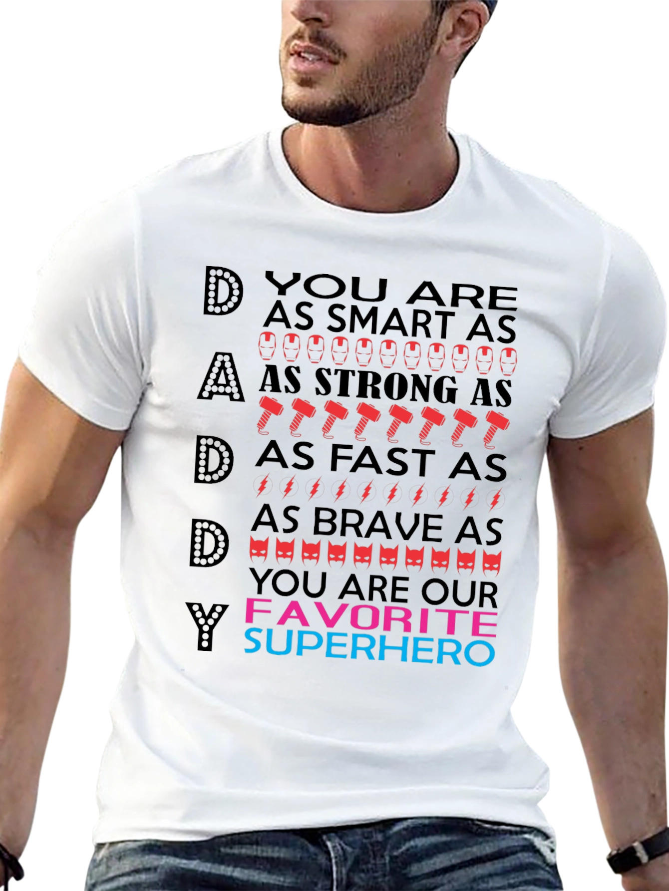 Dad Superhero T-Shirt - Best Fathers Day Gift