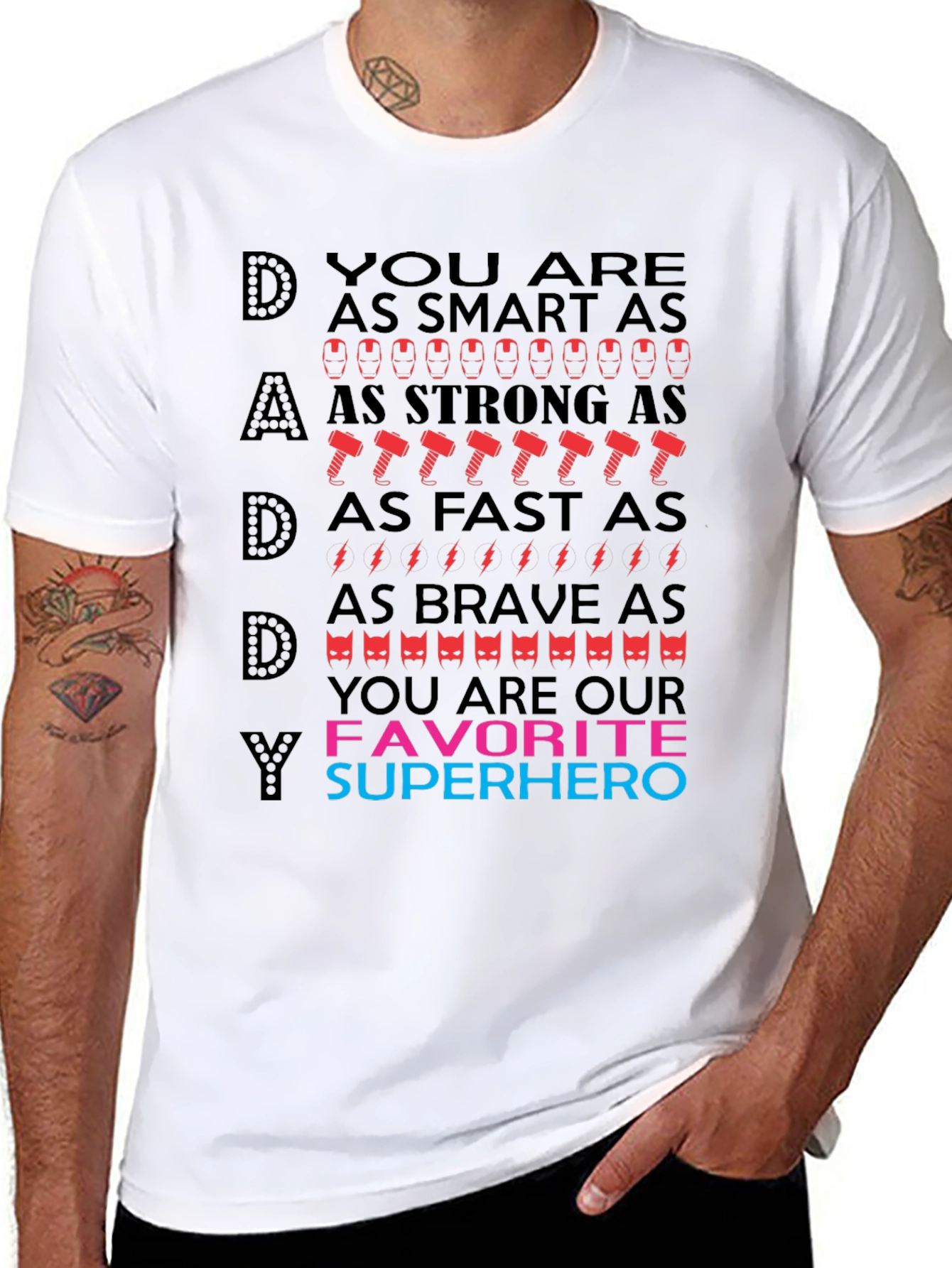 Dad Superhero T-Shirt - Best Fathers Day Gift