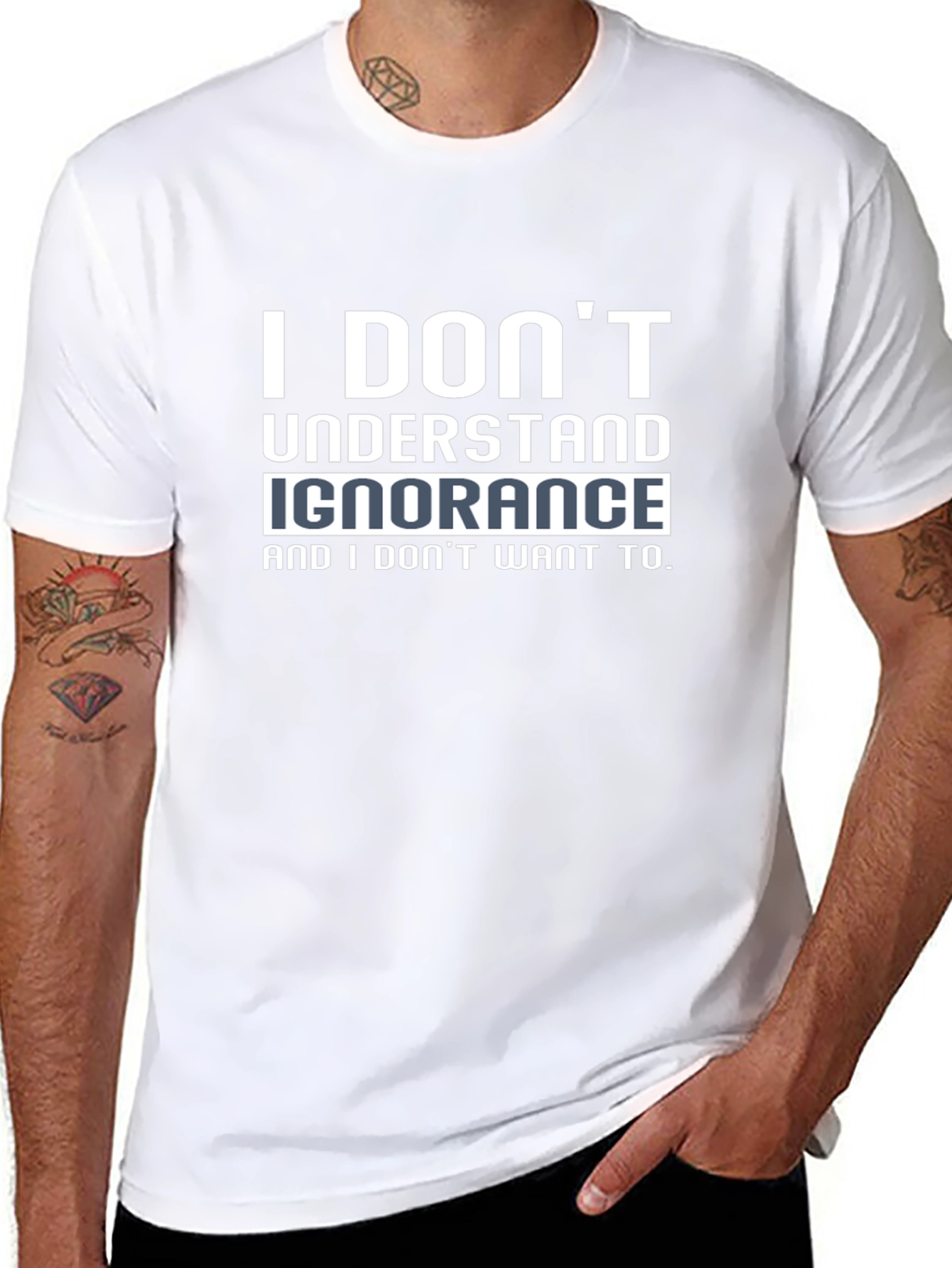 I Dont Understand Ignorance Black T-Shirt