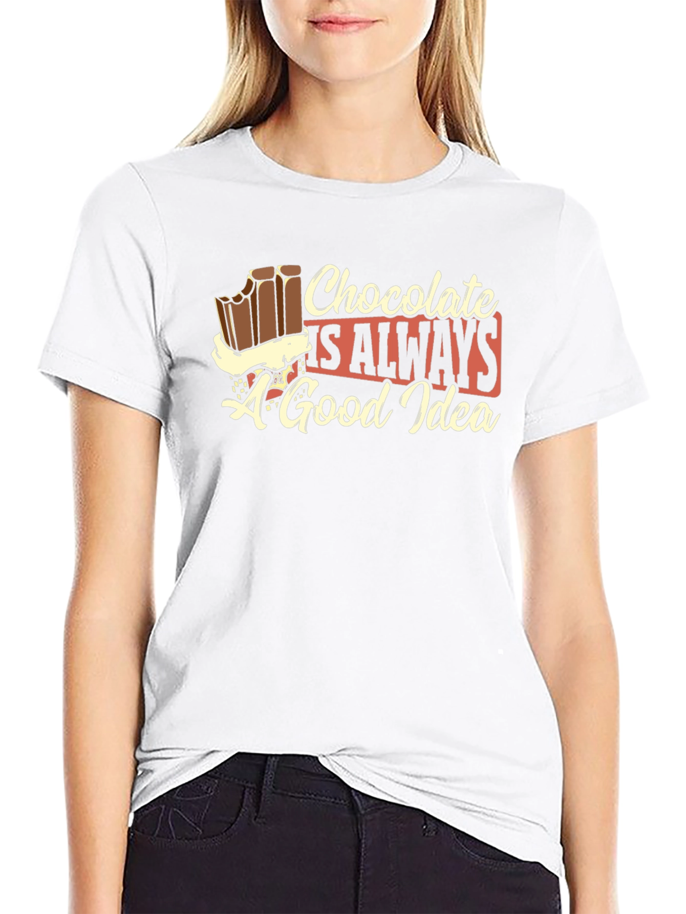 Chocolate is Always a Good Idea Black T-Shirt