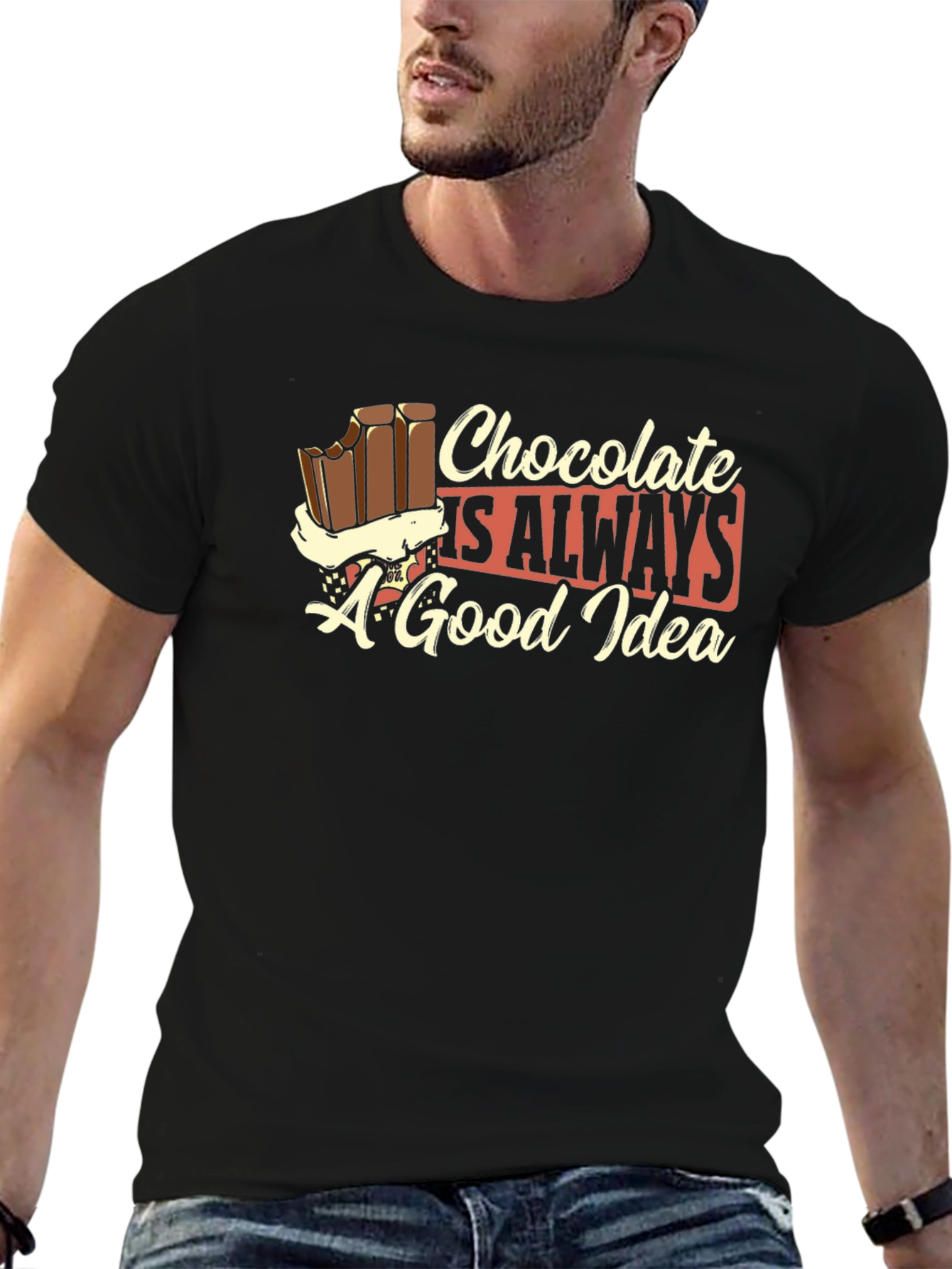 Chocolate is Always a Good Idea Black T-Shirt