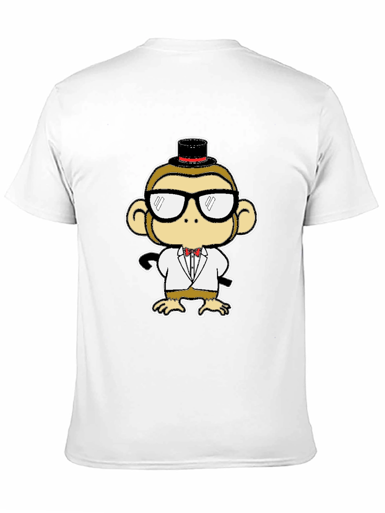 Dapper Monkey Tee - Cartoon Animal Black T-Shirt