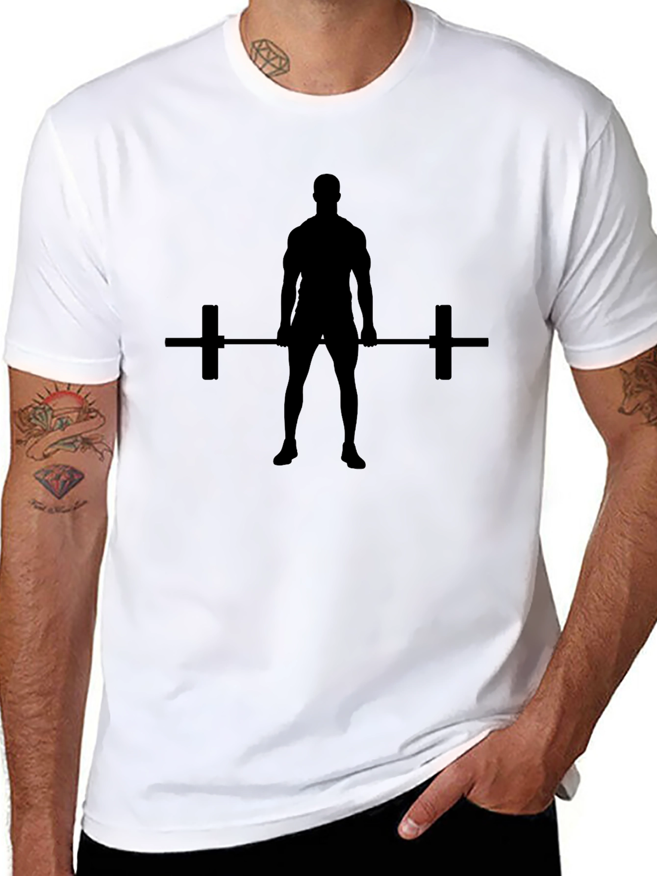 Weightlifter Graphic Black T-Shirt
