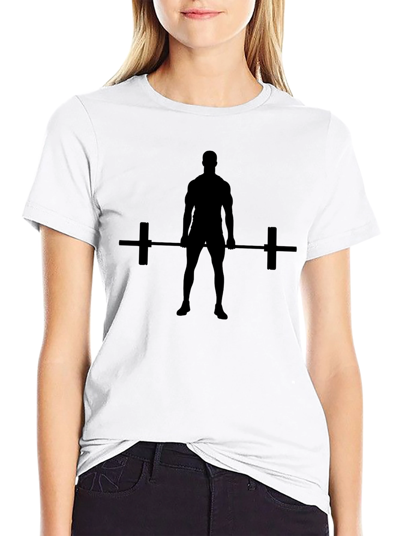 Weightlifter Graphic Black T-Shirt