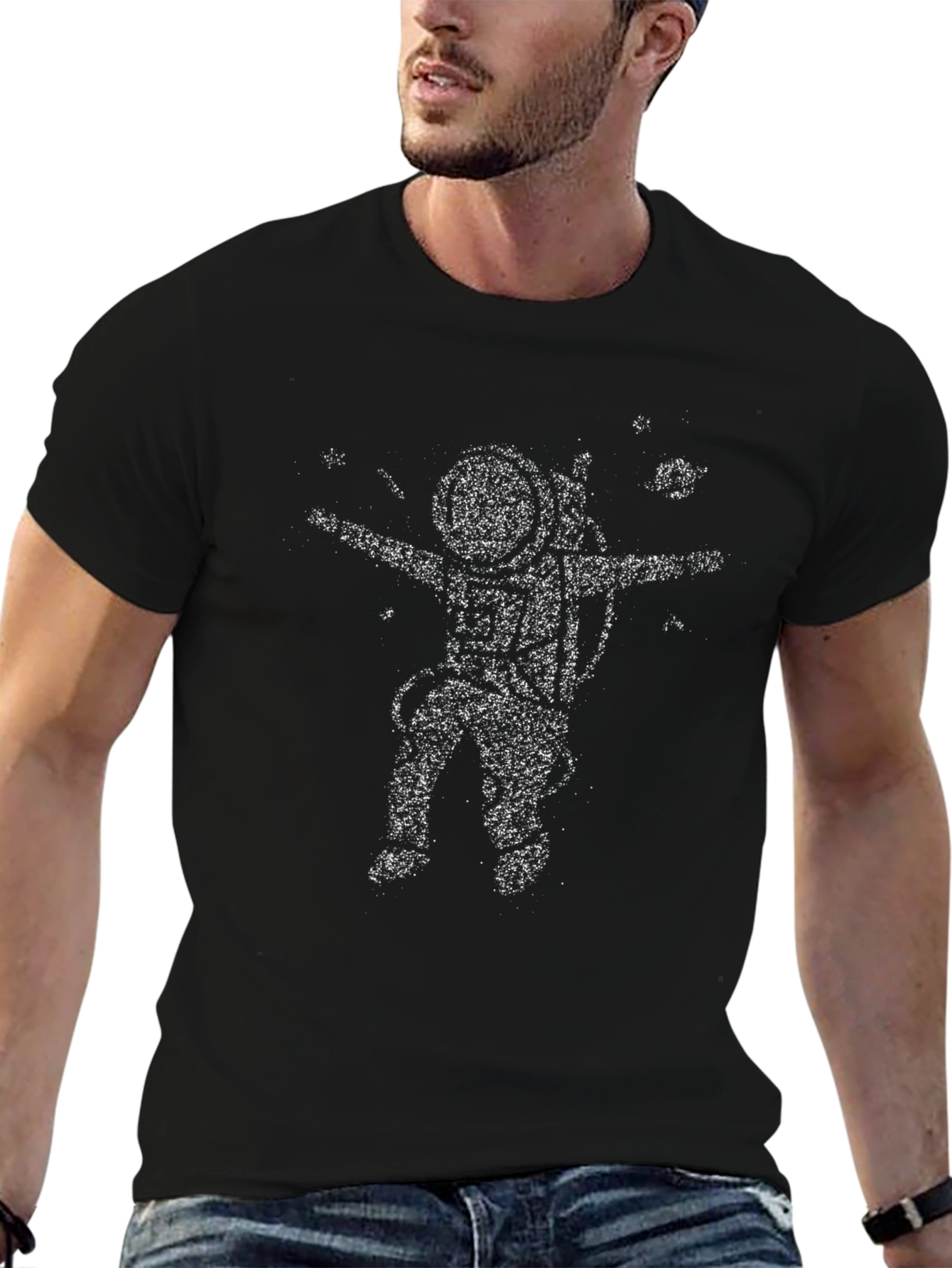 Astronaut Graphic Black T-Shirt