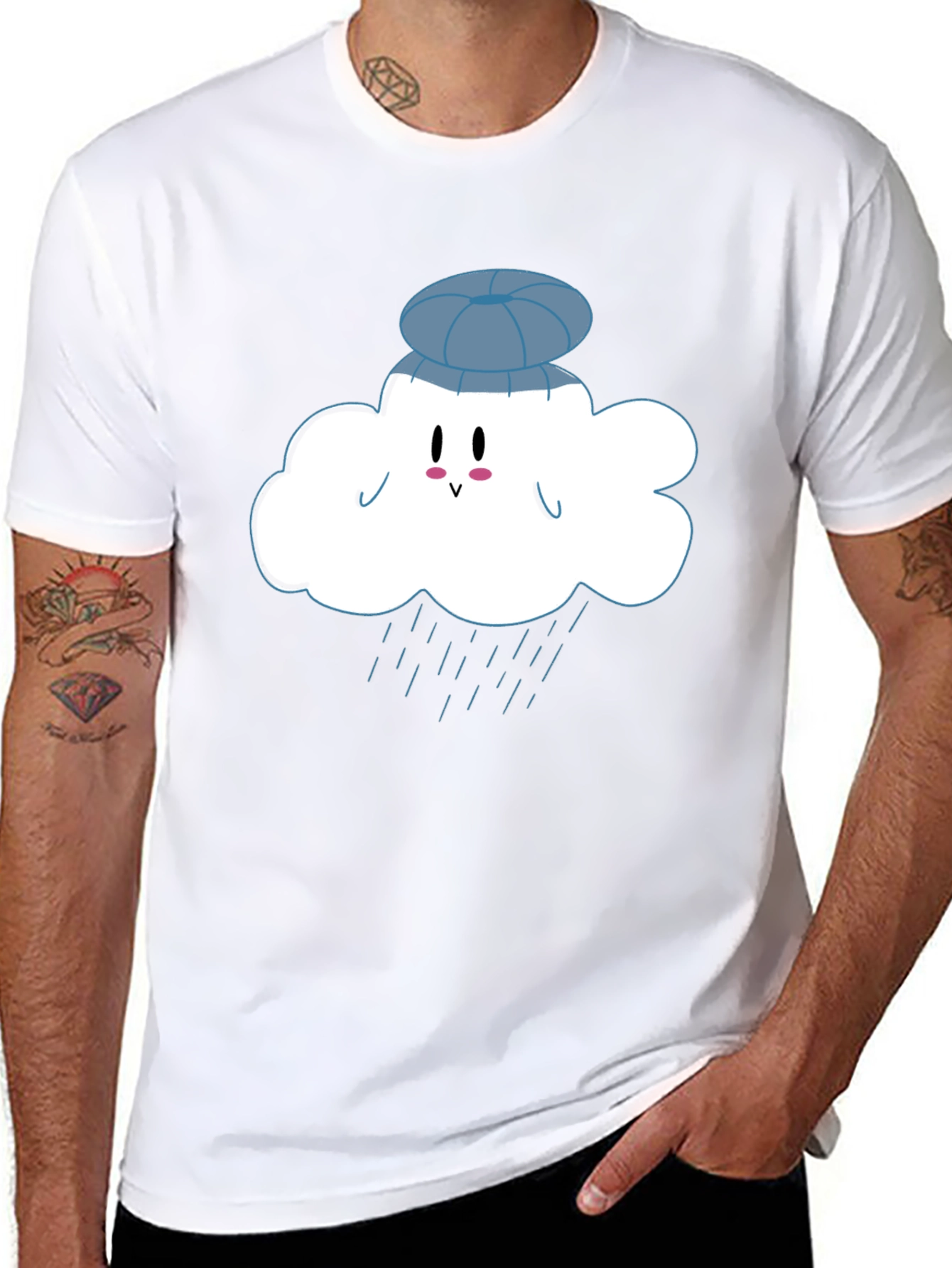 Cloudy Day Black T-Shirt