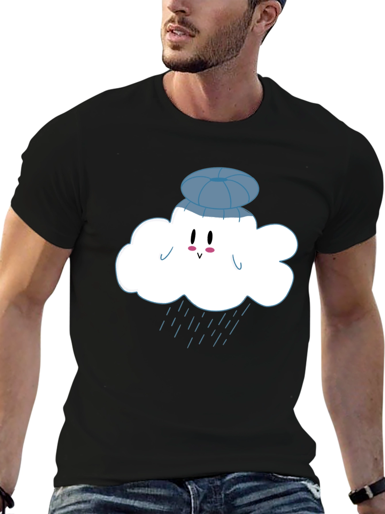 Cloudy Day Black T-Shirt
