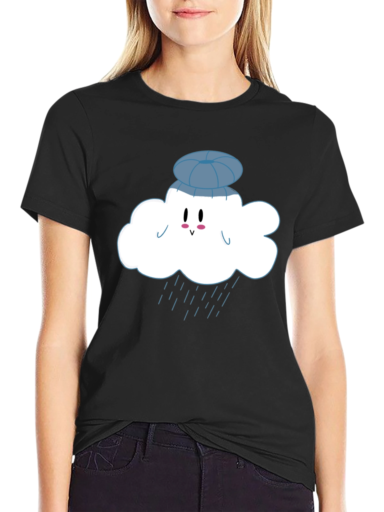 Cloudy Day Black T-Shirt