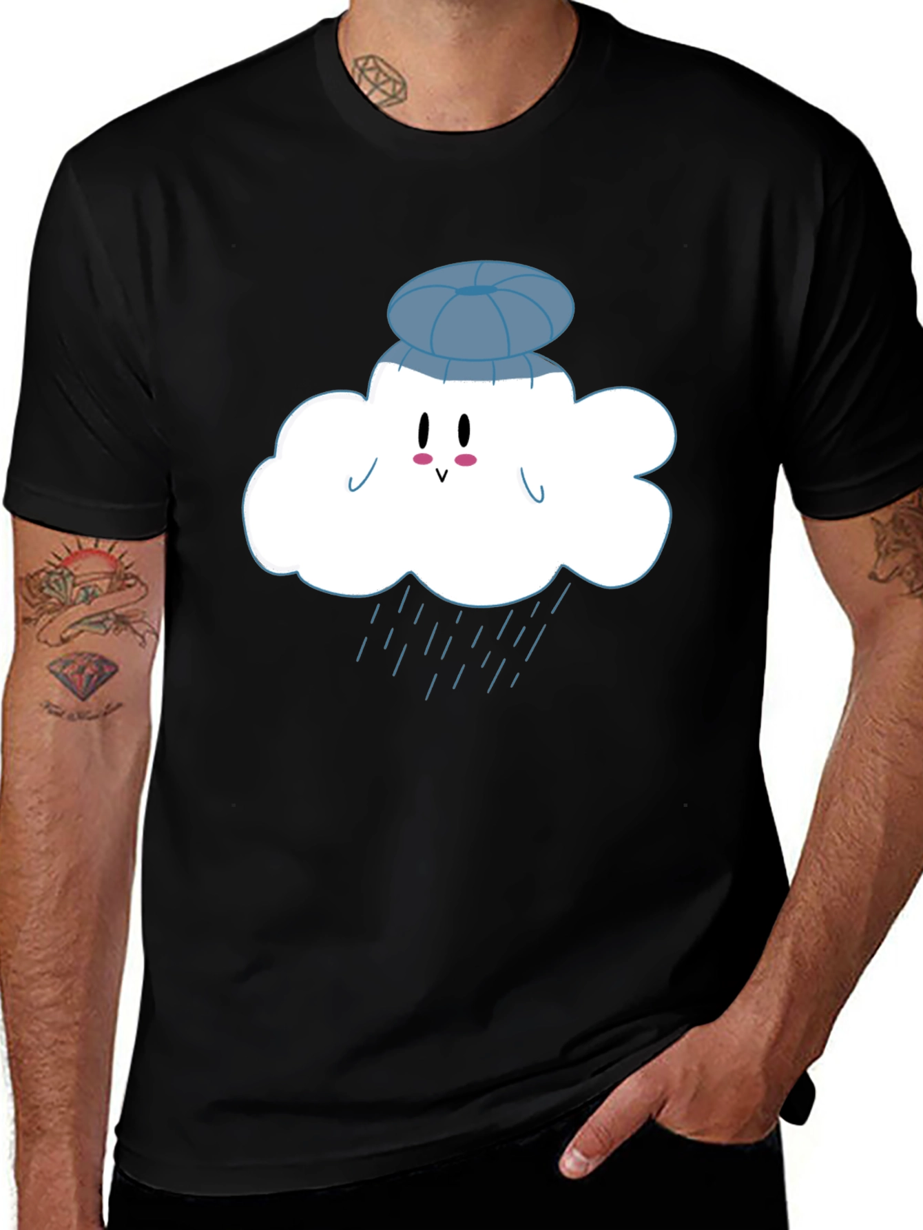 Cloudy Day Black T-Shirt