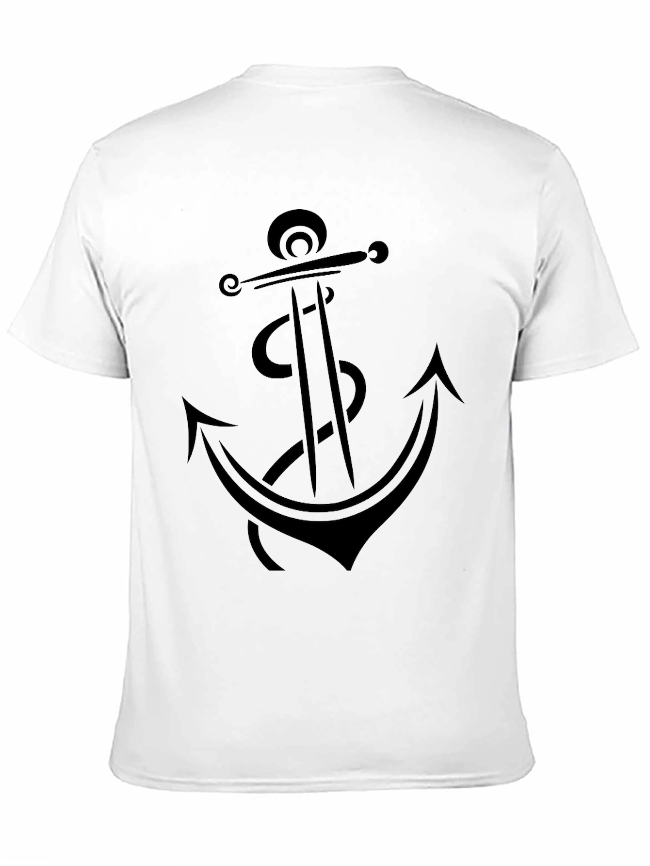 Anchor Graphic Tee - Black Cotton T-Shirt