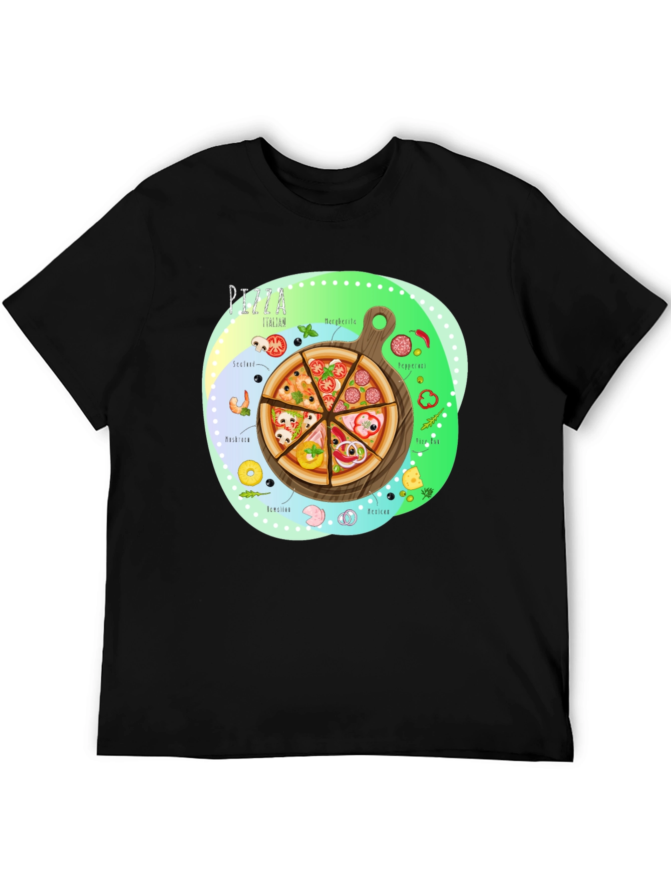 Pizza Italian T-Shirt - Novelty Food Tee