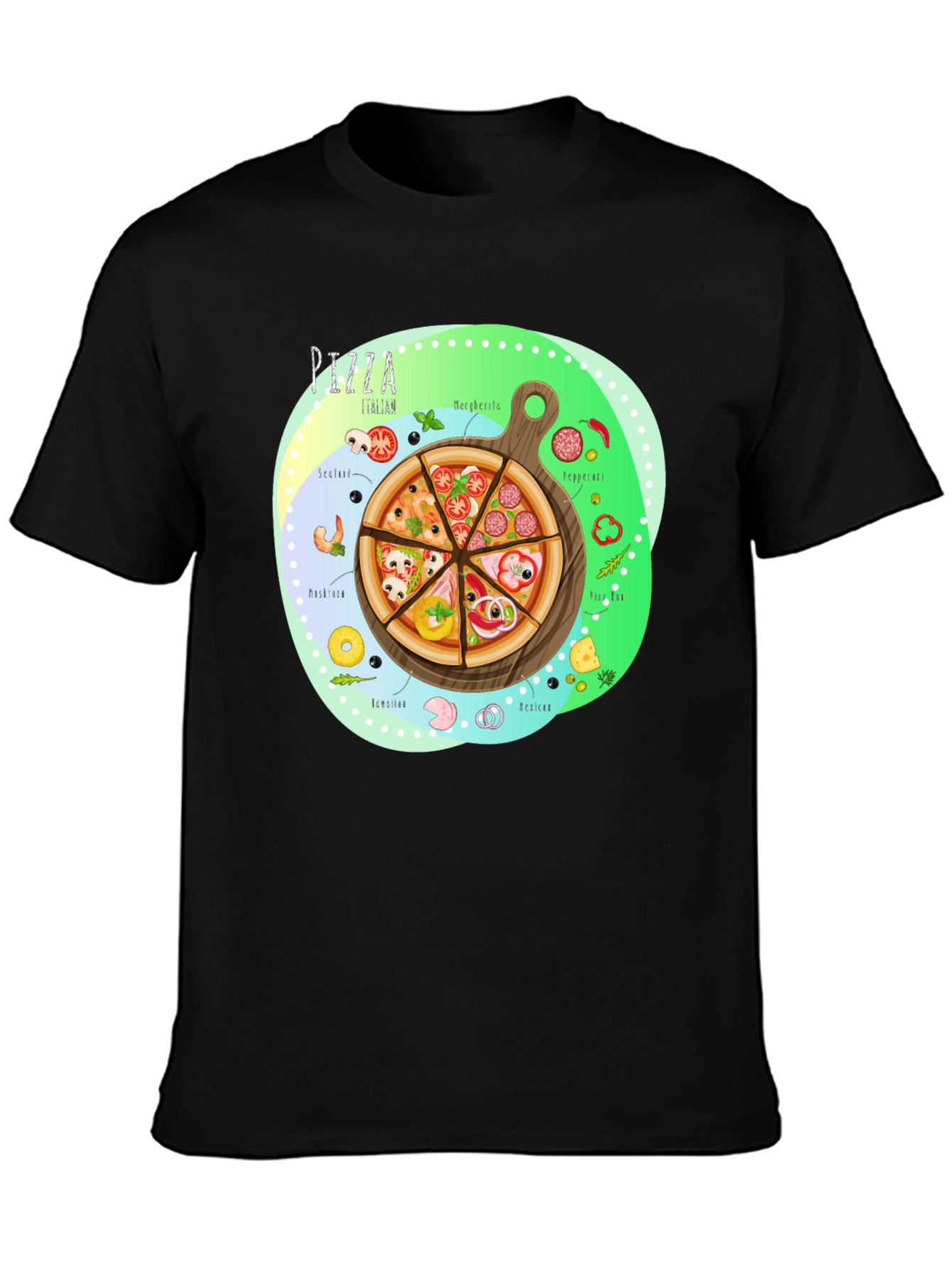 Pizza Italian T-Shirt - Novelty Food Tee