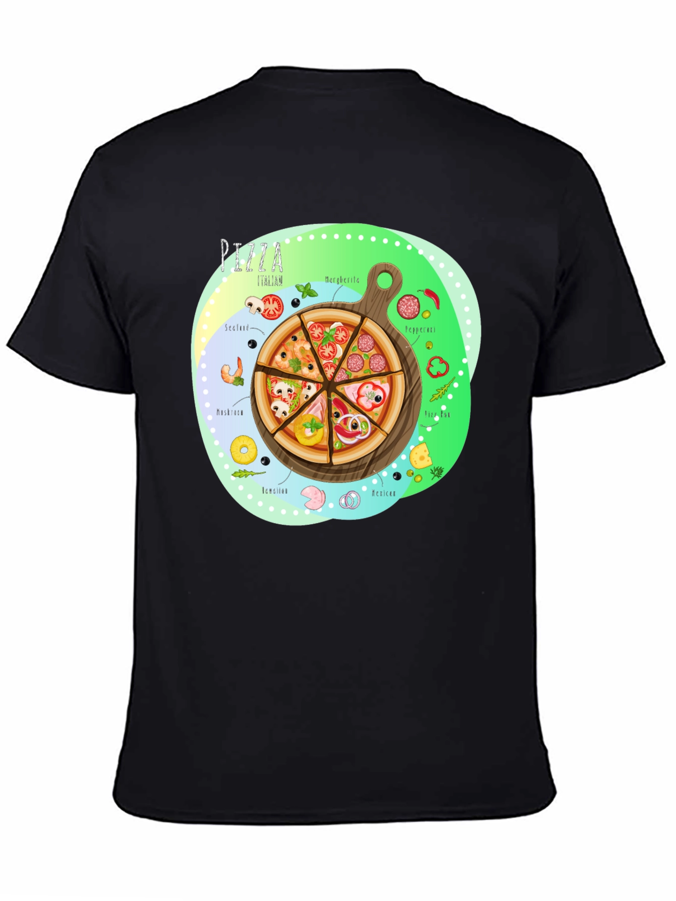 Pizza Italian T-Shirt - Novelty Food Tee