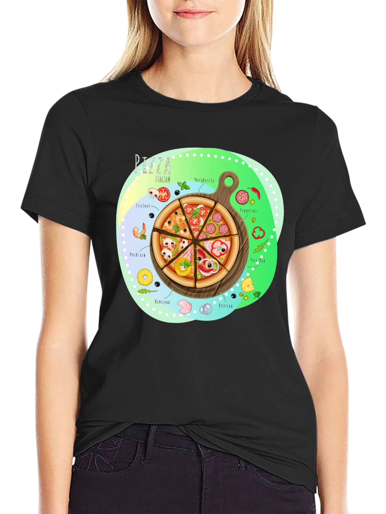 Pizza Italian T-Shirt - Novelty Food Tee