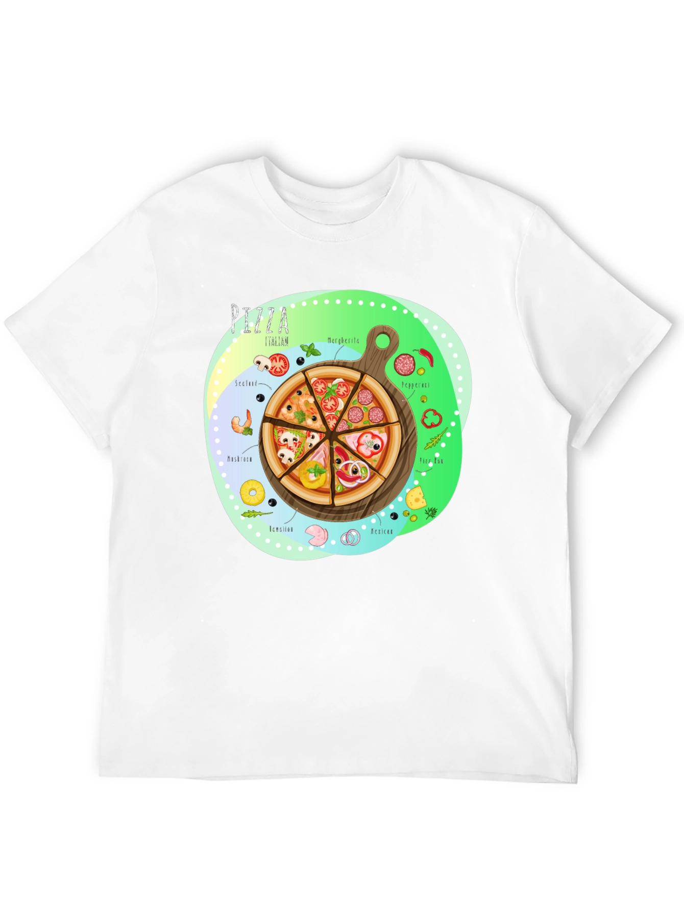 Pizza Italian T-Shirt - Novelty Food Tee