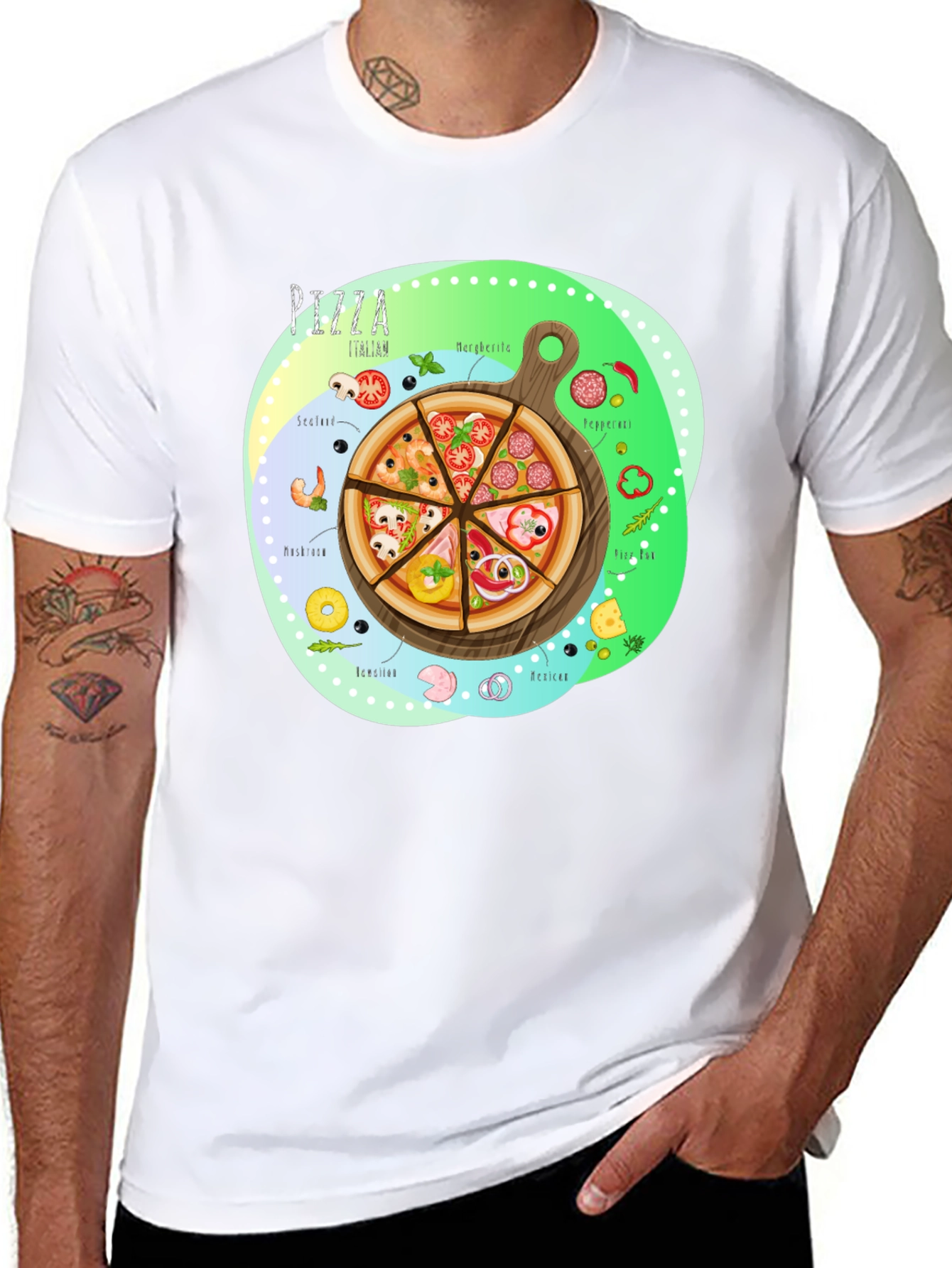Pizza Italian T-Shirt - Novelty Food Tee