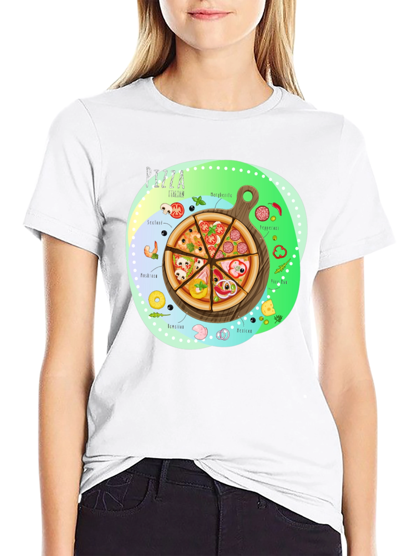 Pizza Italian T-Shirt - Novelty Food Tee