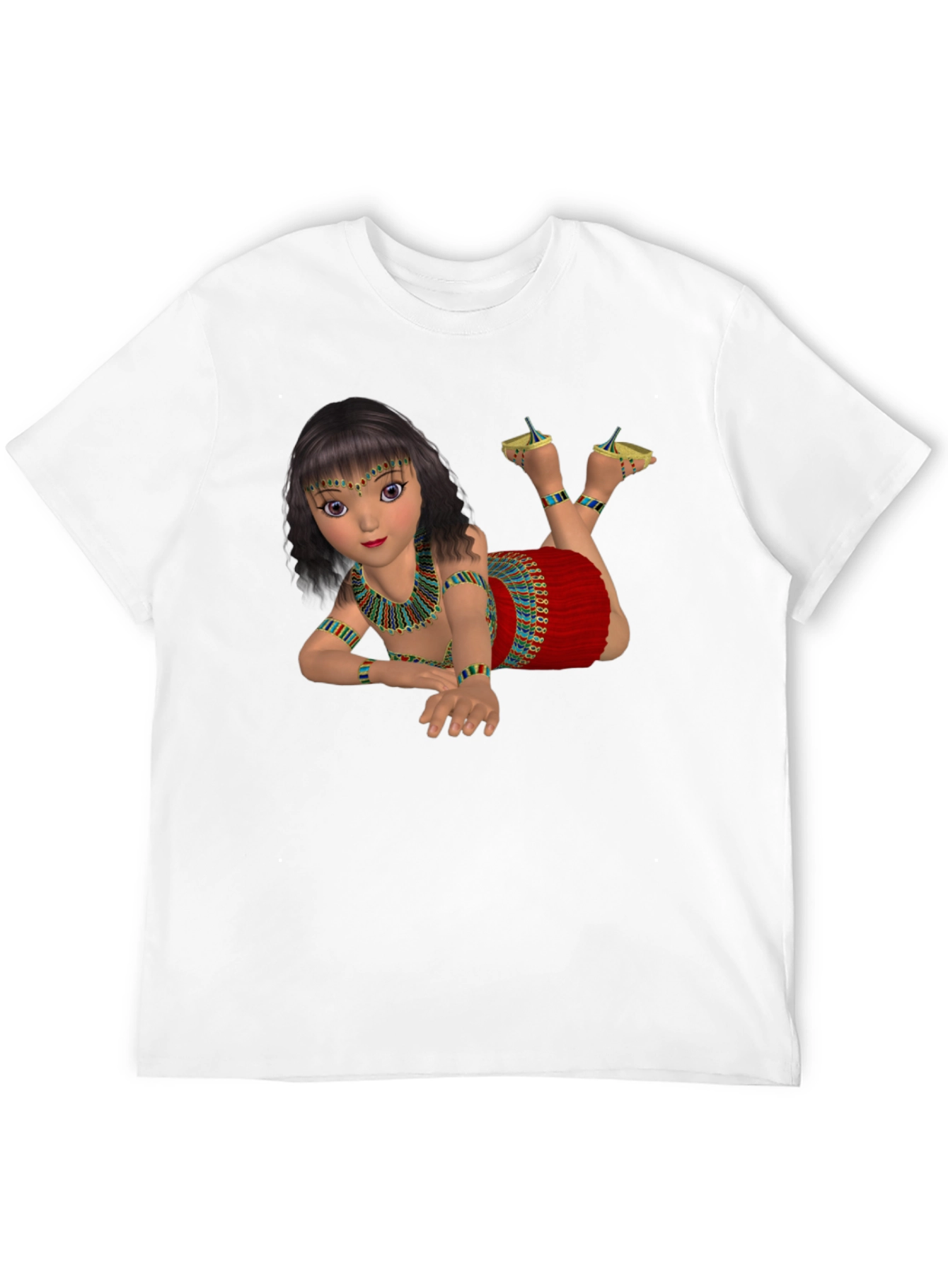 Egyptian Girl Graphic Tee - Black Cotton Shirt