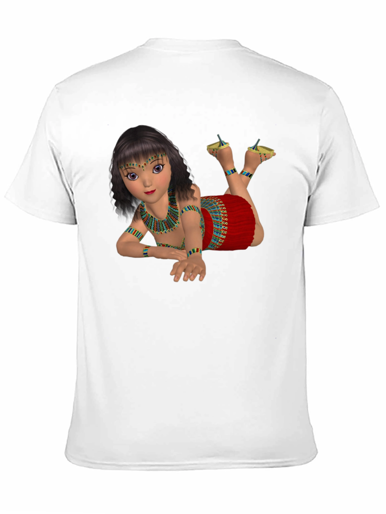 Egyptian Girl Graphic Tee - Black Cotton Shirt