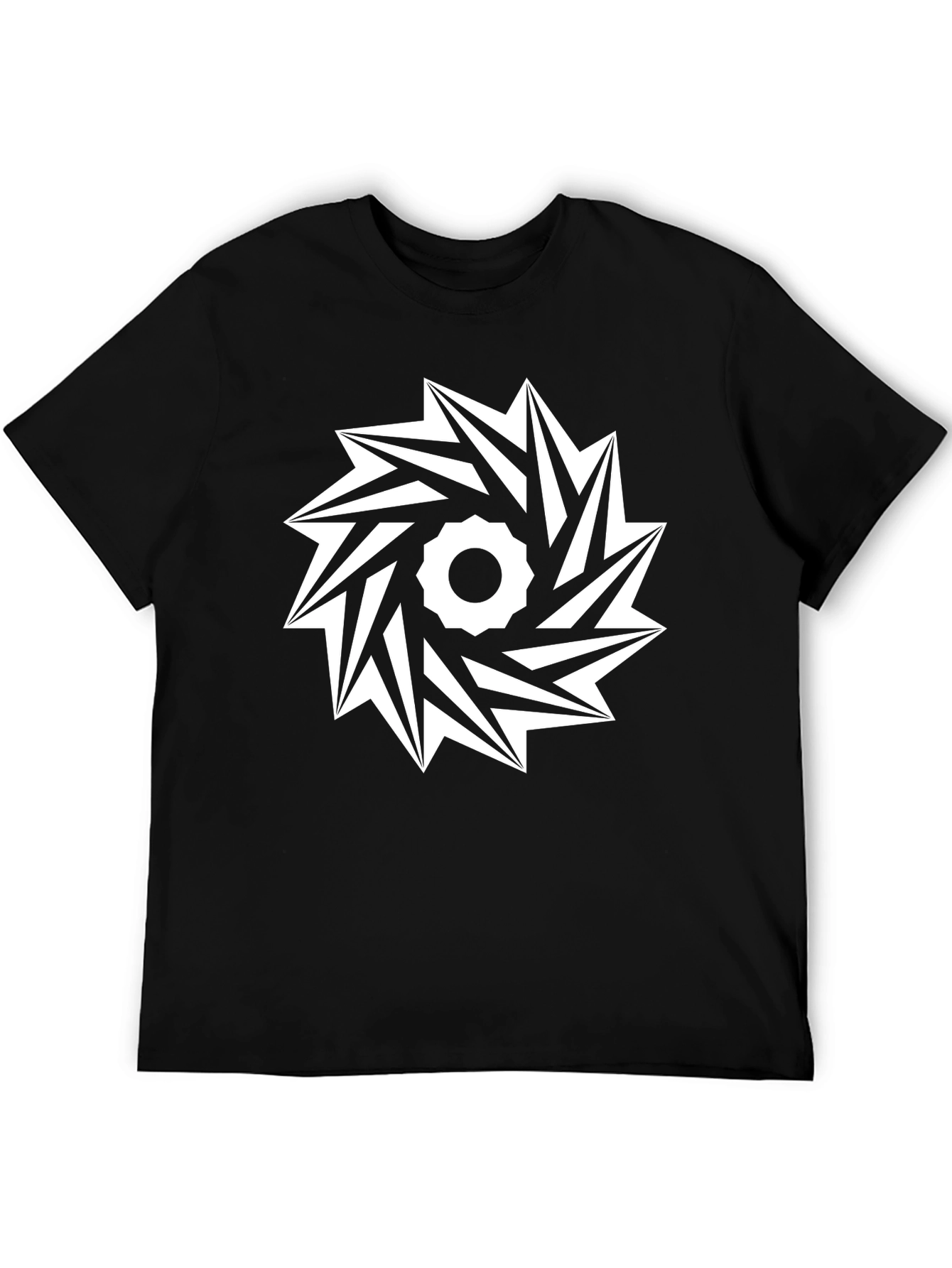 Geometric Graphic Tee - Black