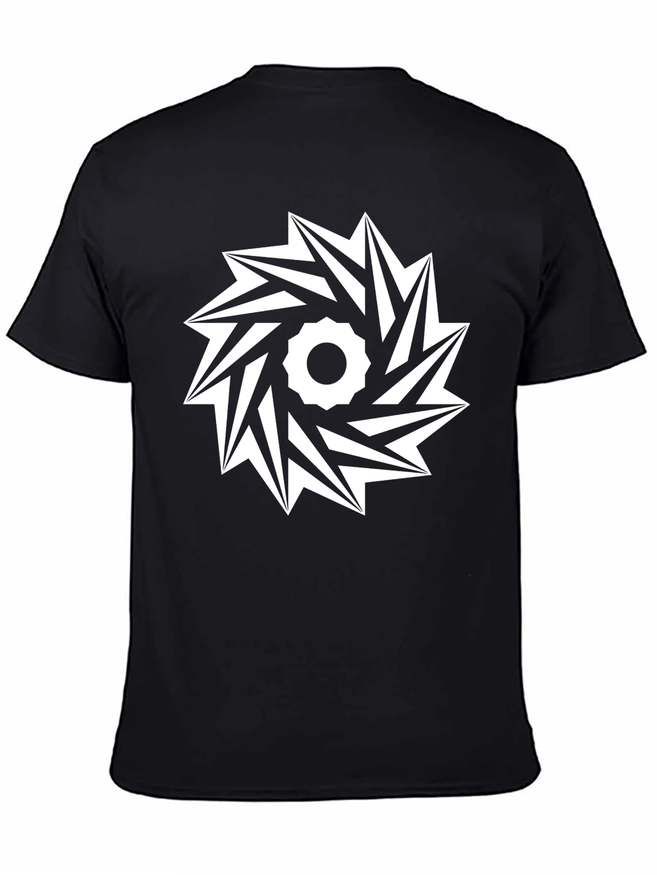 Geometric Graphic Tee - Black