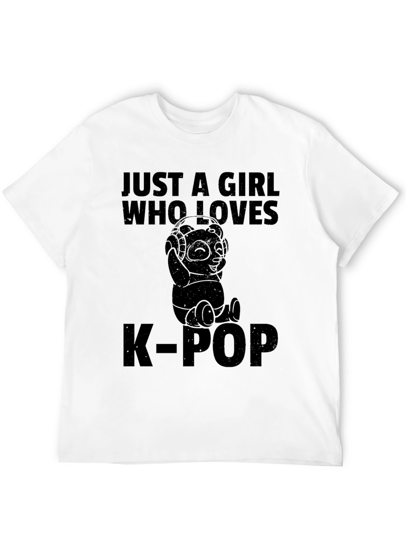 Just a Girl Who Loves K-Pop Panda Graphic Tee
