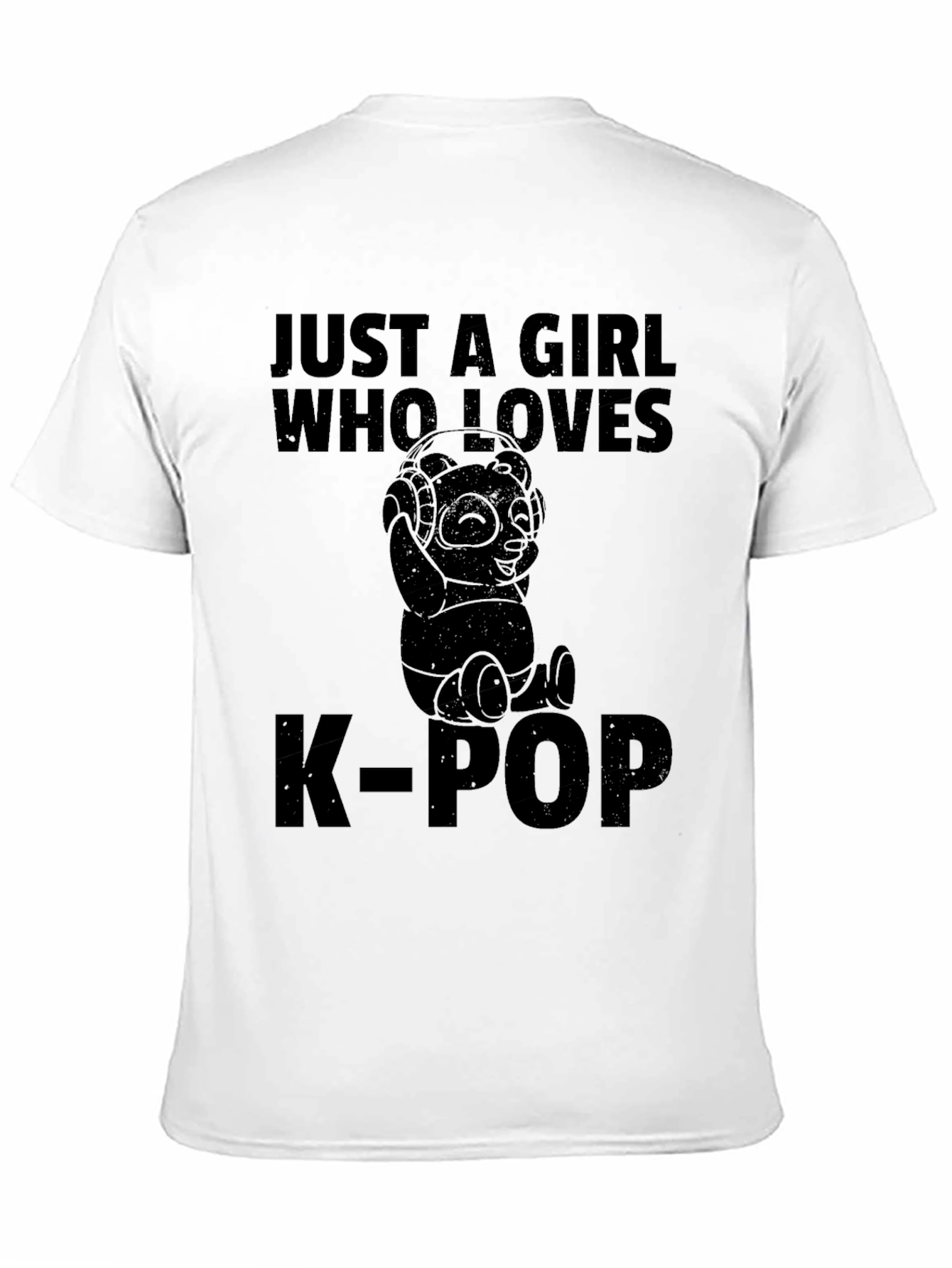 Just a Girl Who Loves K-Pop Panda Graphic Tee