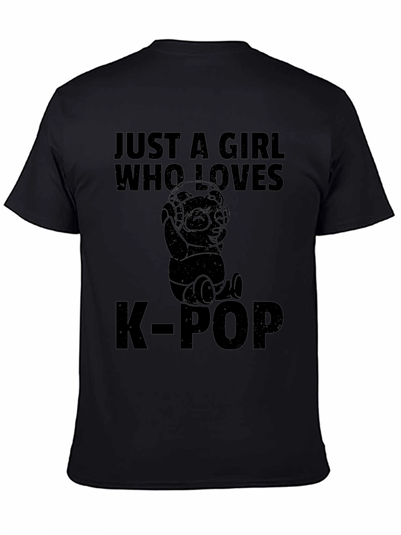 Just a Girl Who Loves K-Pop Panda Graphic Tee