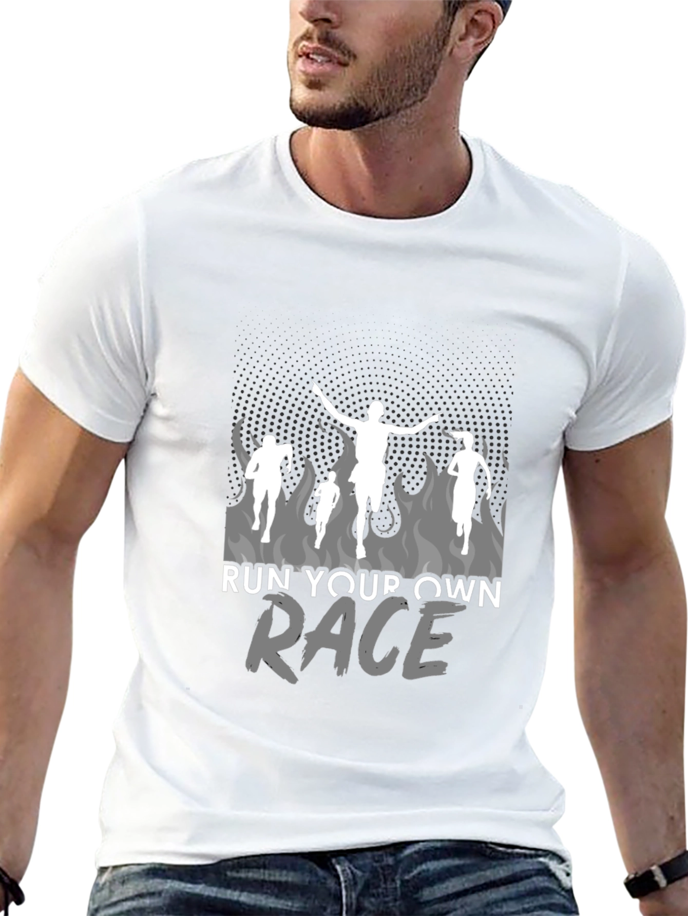 Run Your Own Race Graphic T-Shirt - Motivational Tee