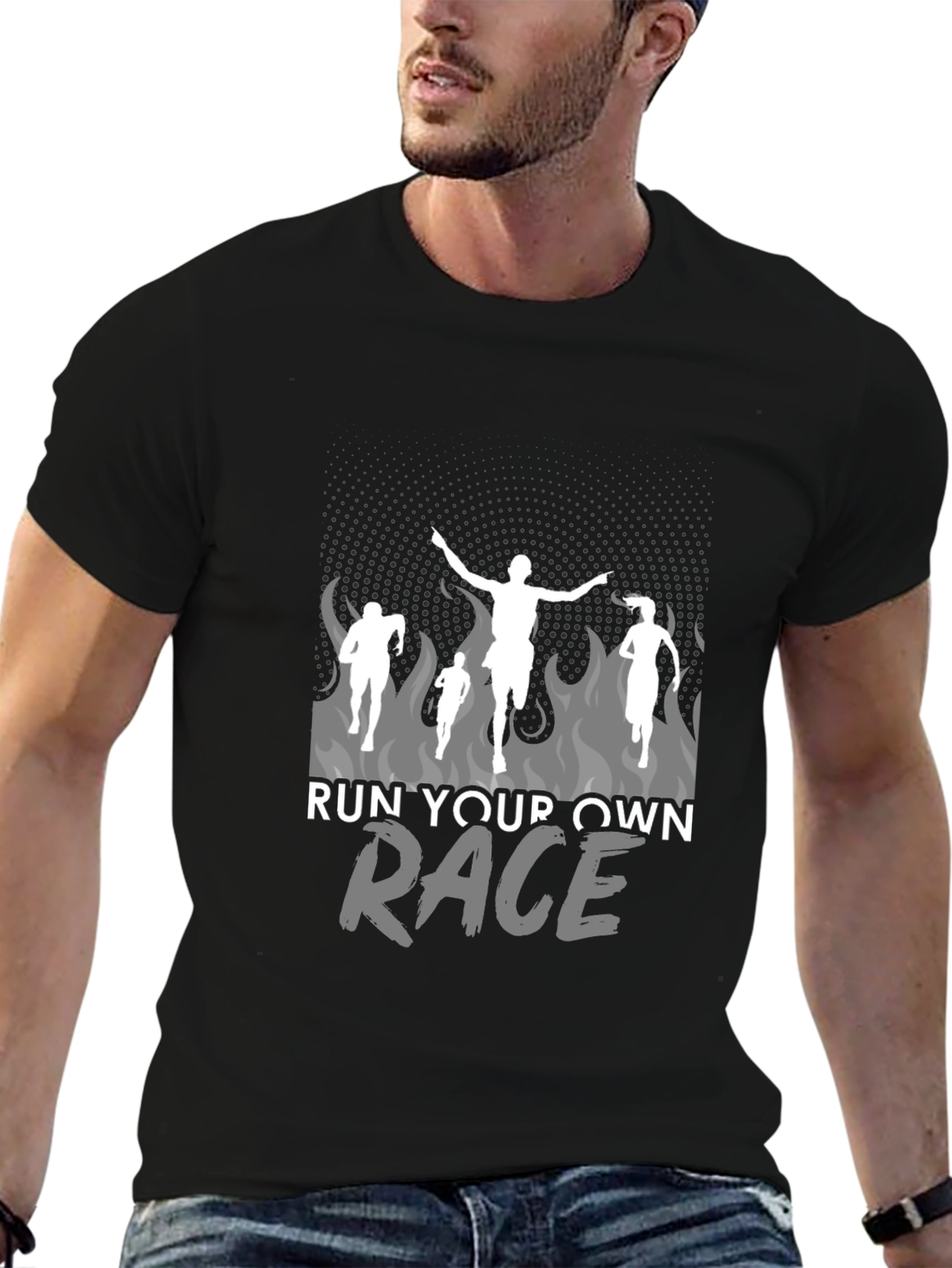 Run Your Own Race Graphic T-Shirt - Motivational Tee