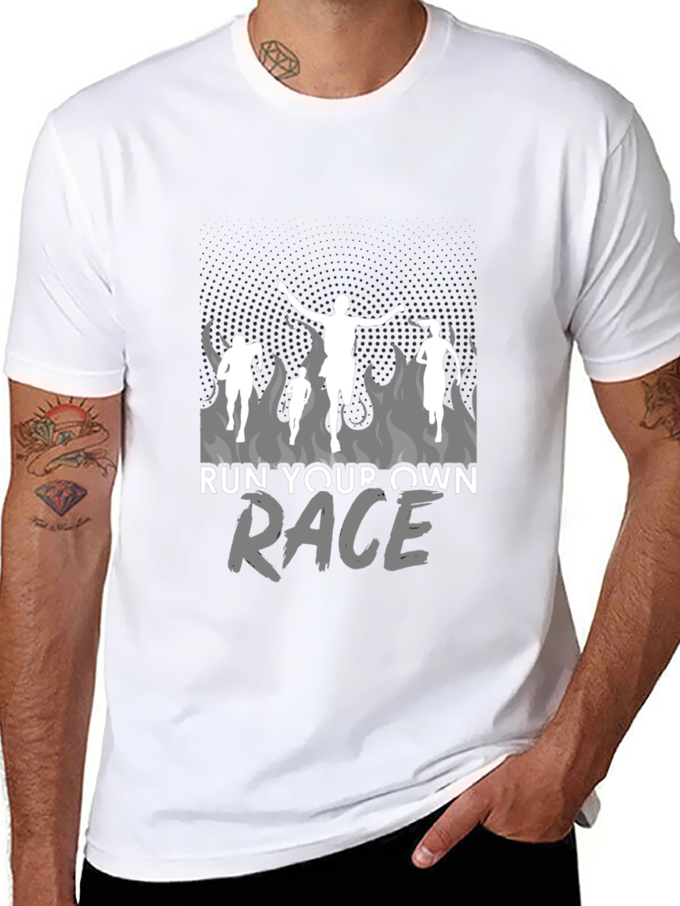Run Your Own Race Graphic T-Shirt - Motivational Tee