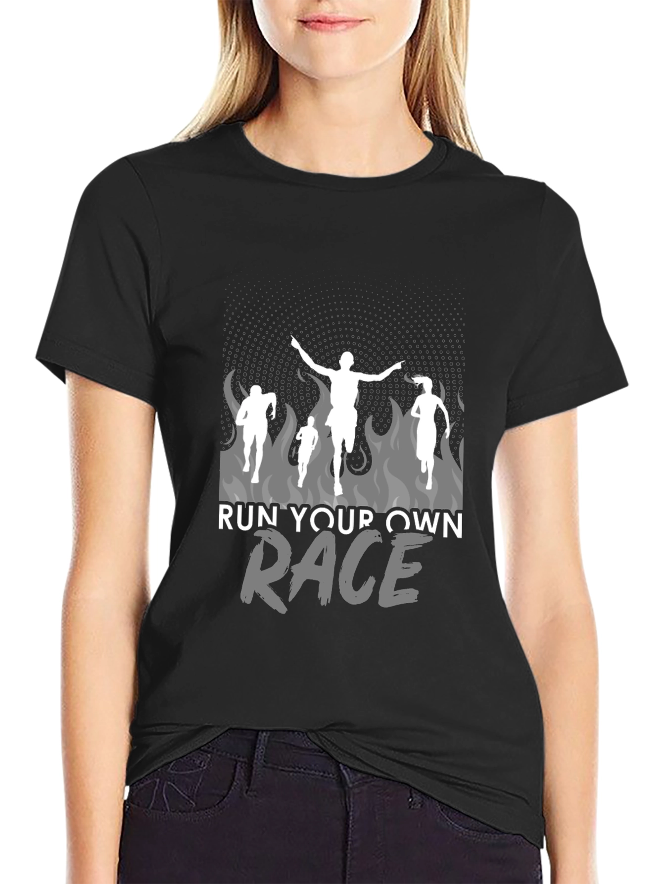 Run Your Own Race Graphic T-Shirt - Motivational Tee