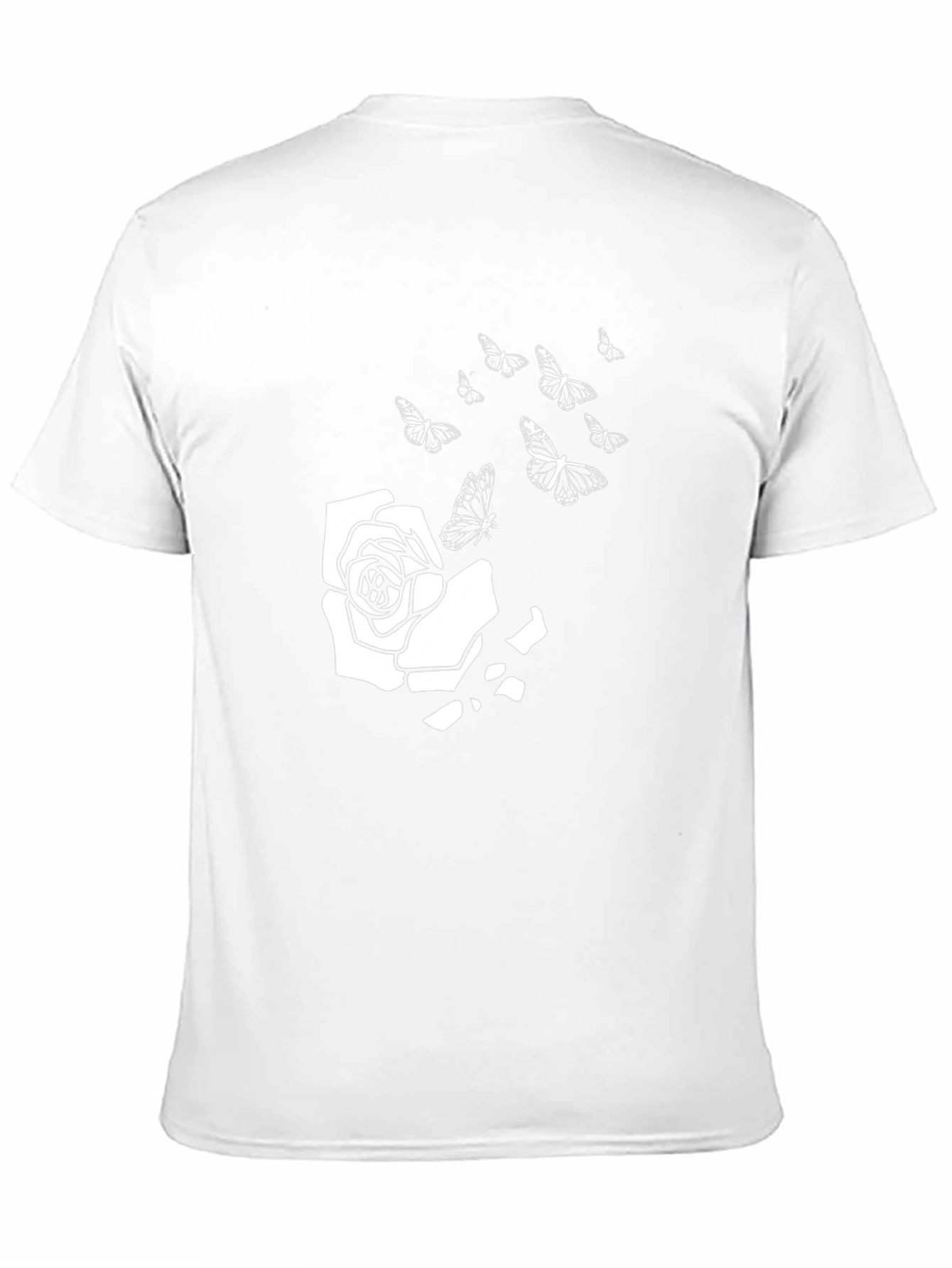 Rose & Butterfly Graphic T-Shirt