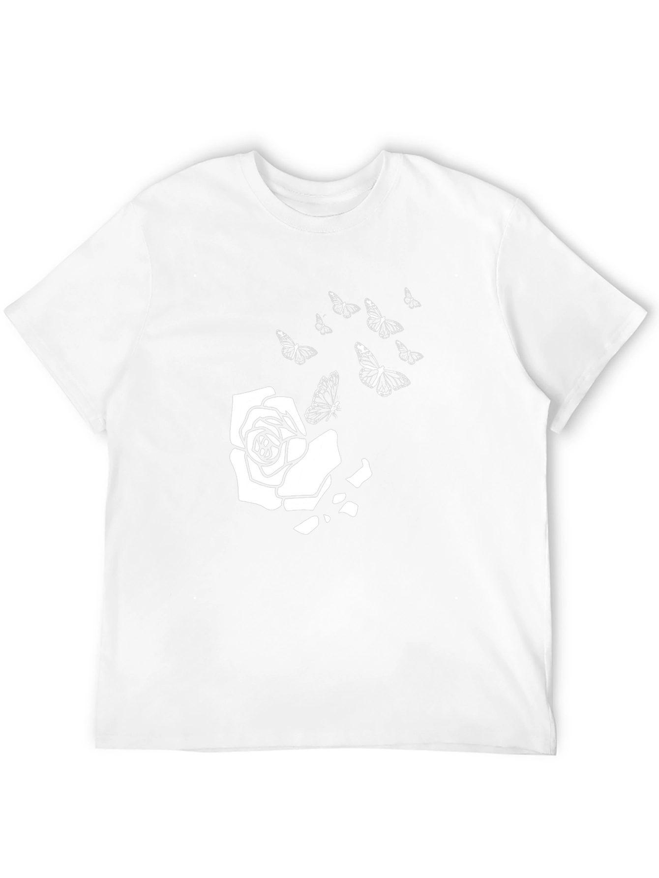 Rose & Butterfly Graphic T-Shirt