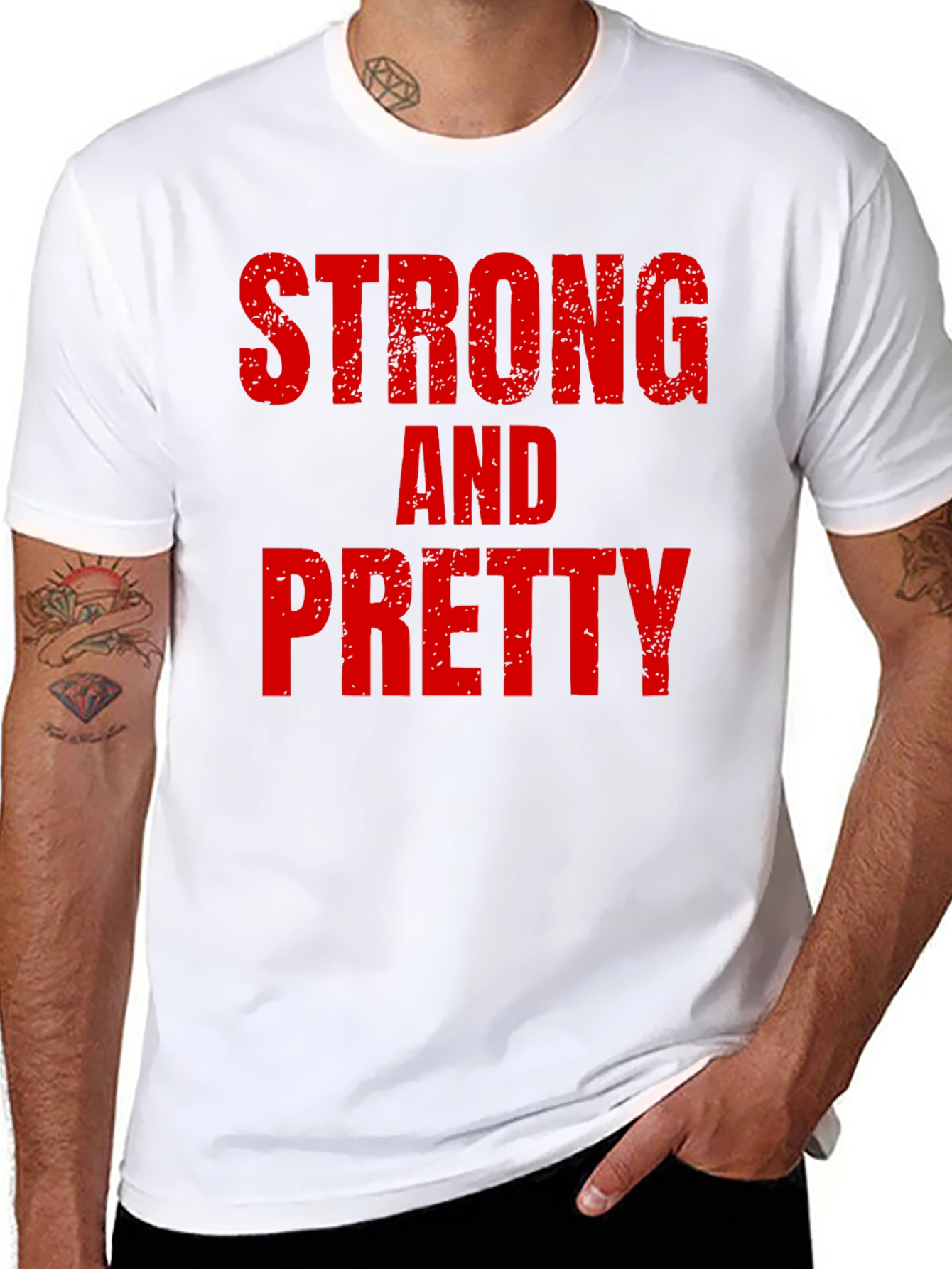 Strong and Pretty T-Shirt Bold Graphic Tee Fitness Apparel