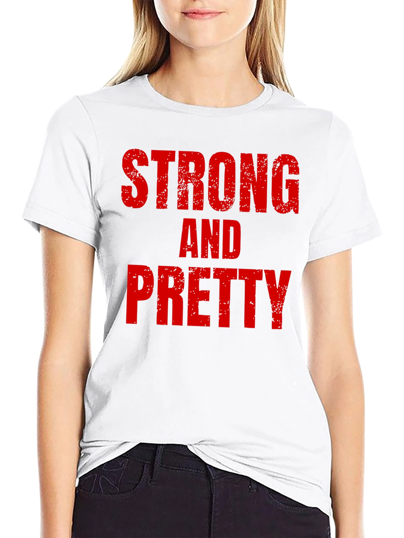 Strong and Pretty T-Shirt Bold Graphic Tee Fitness Apparel