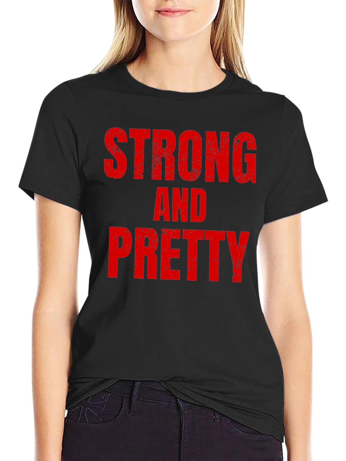 Strong and Pretty T-Shirt Bold Graphic Tee Fitness Apparel