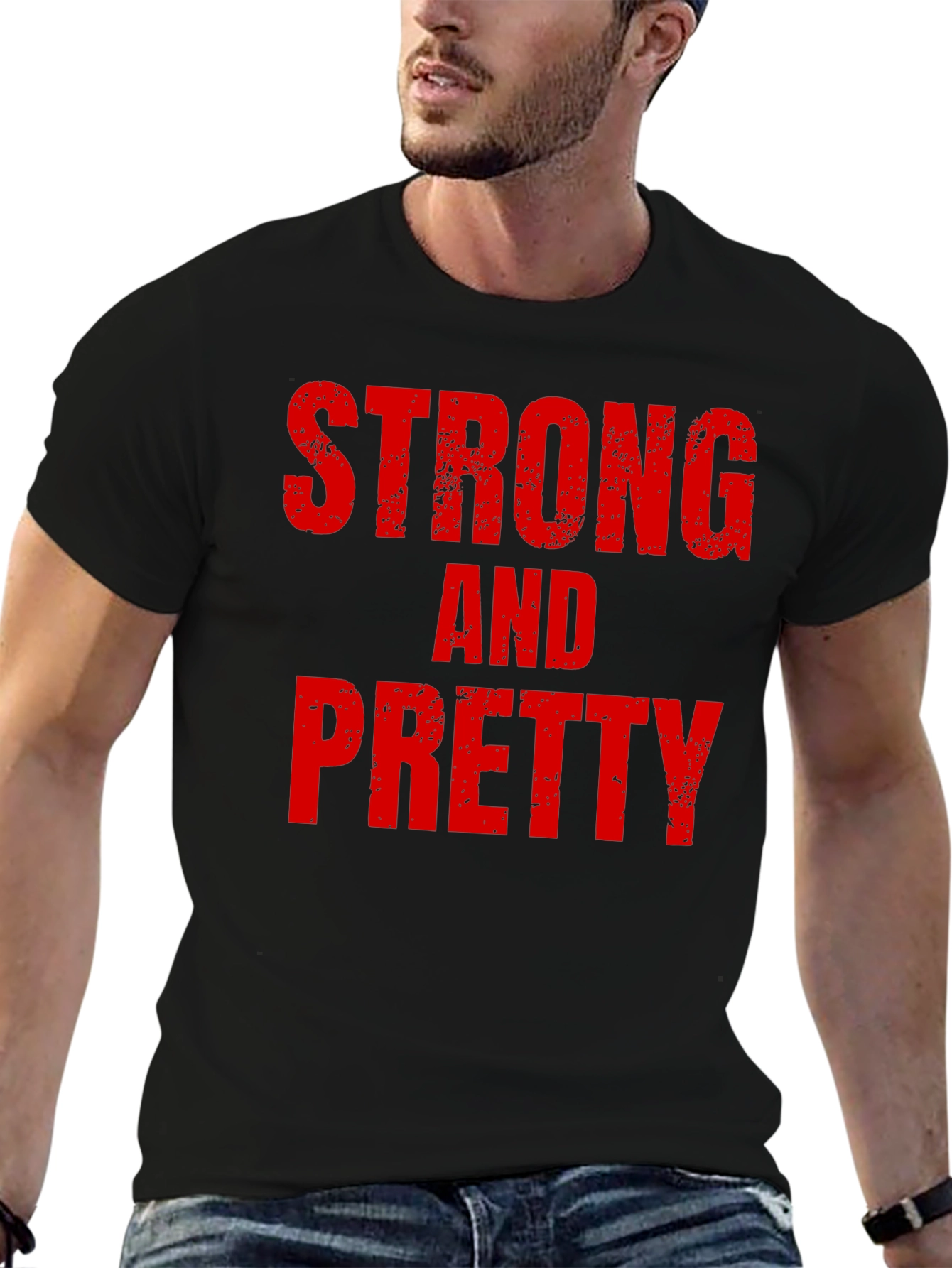 Strong and Pretty T-Shirt Bold Graphic Tee Fitness Apparel