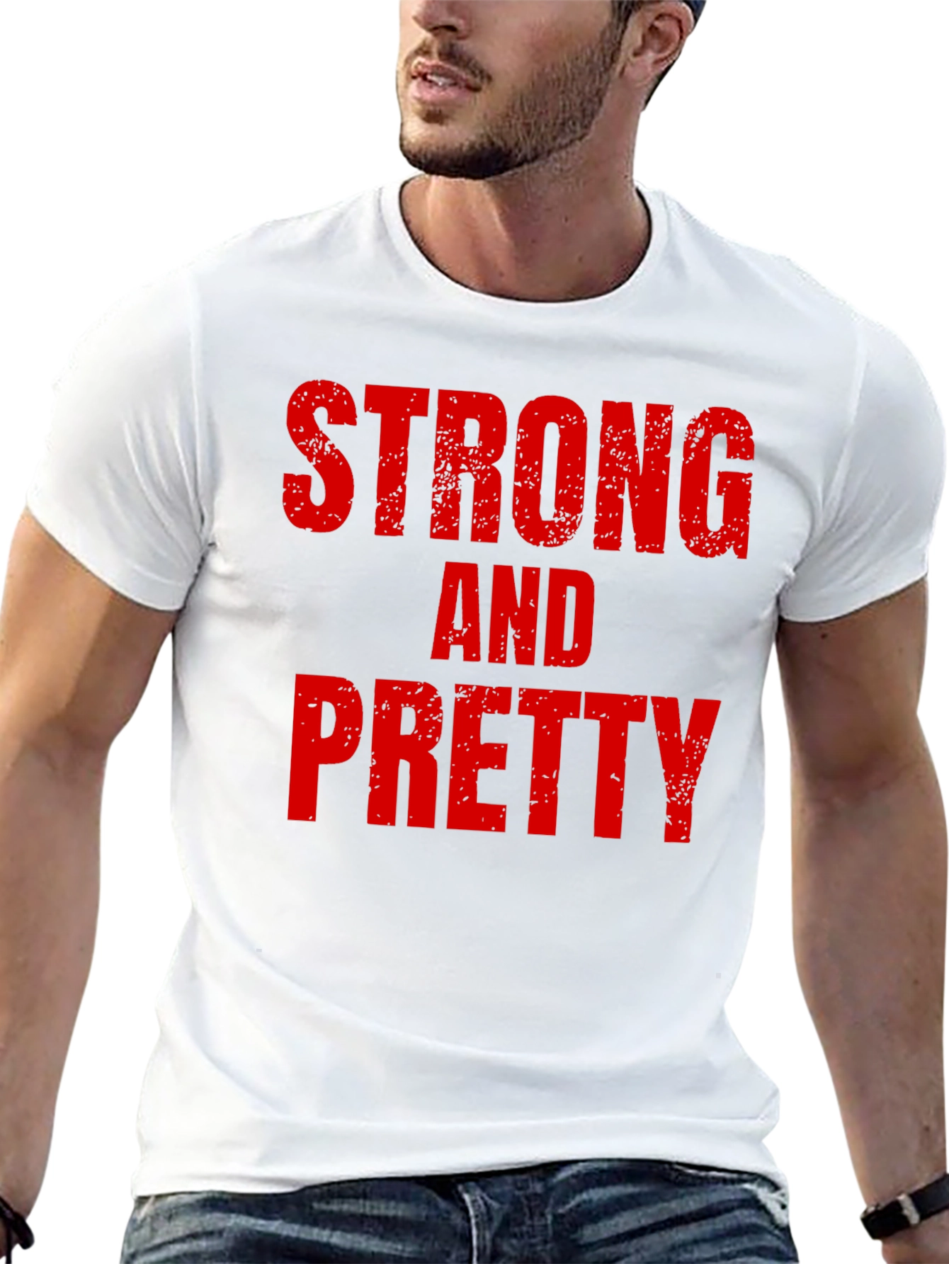 Strong and Pretty T-Shirt Bold Graphic Tee Fitness Apparel