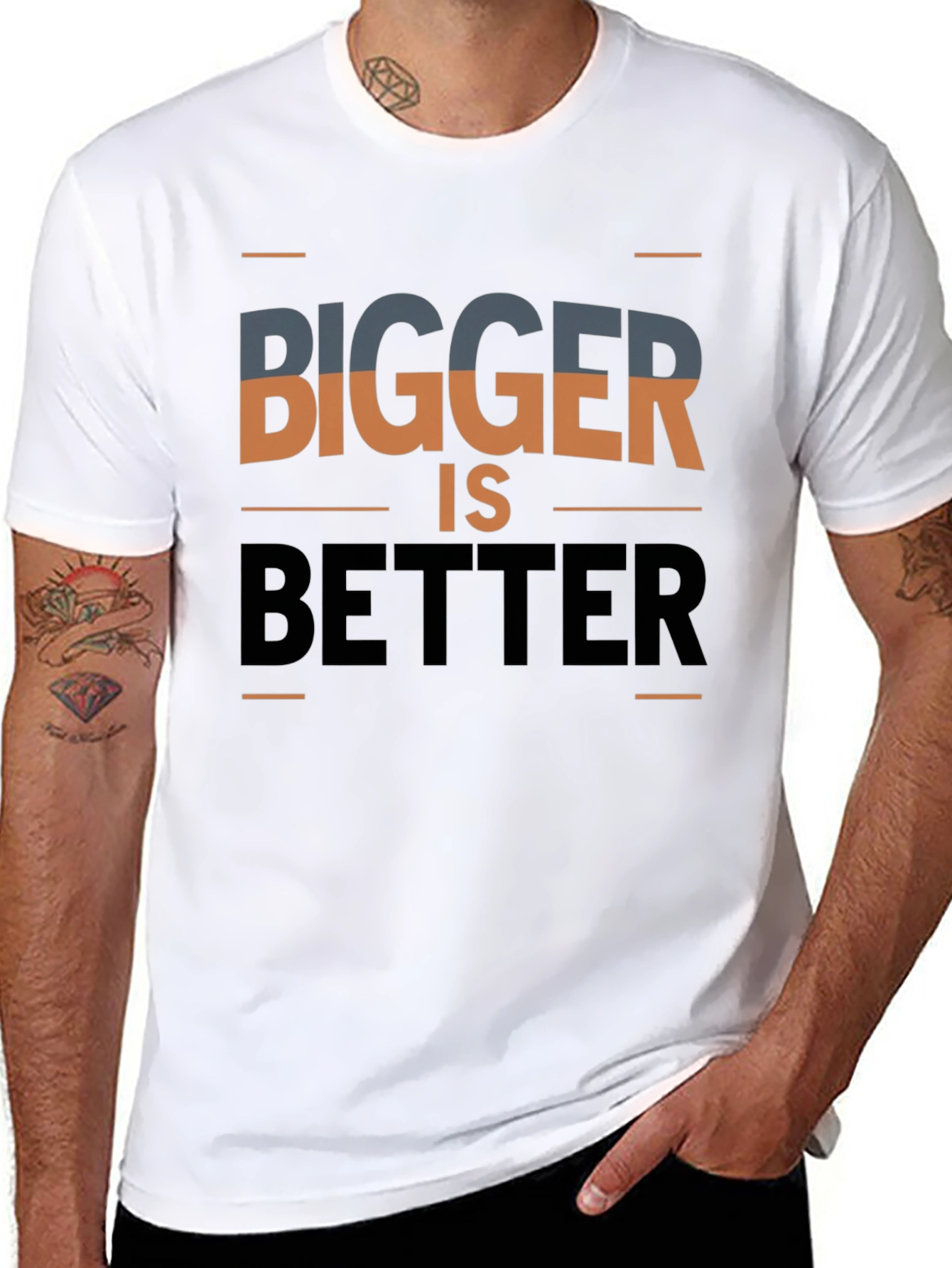 Bigger is Better Graphic Tee - Mens Casual T-Shirt