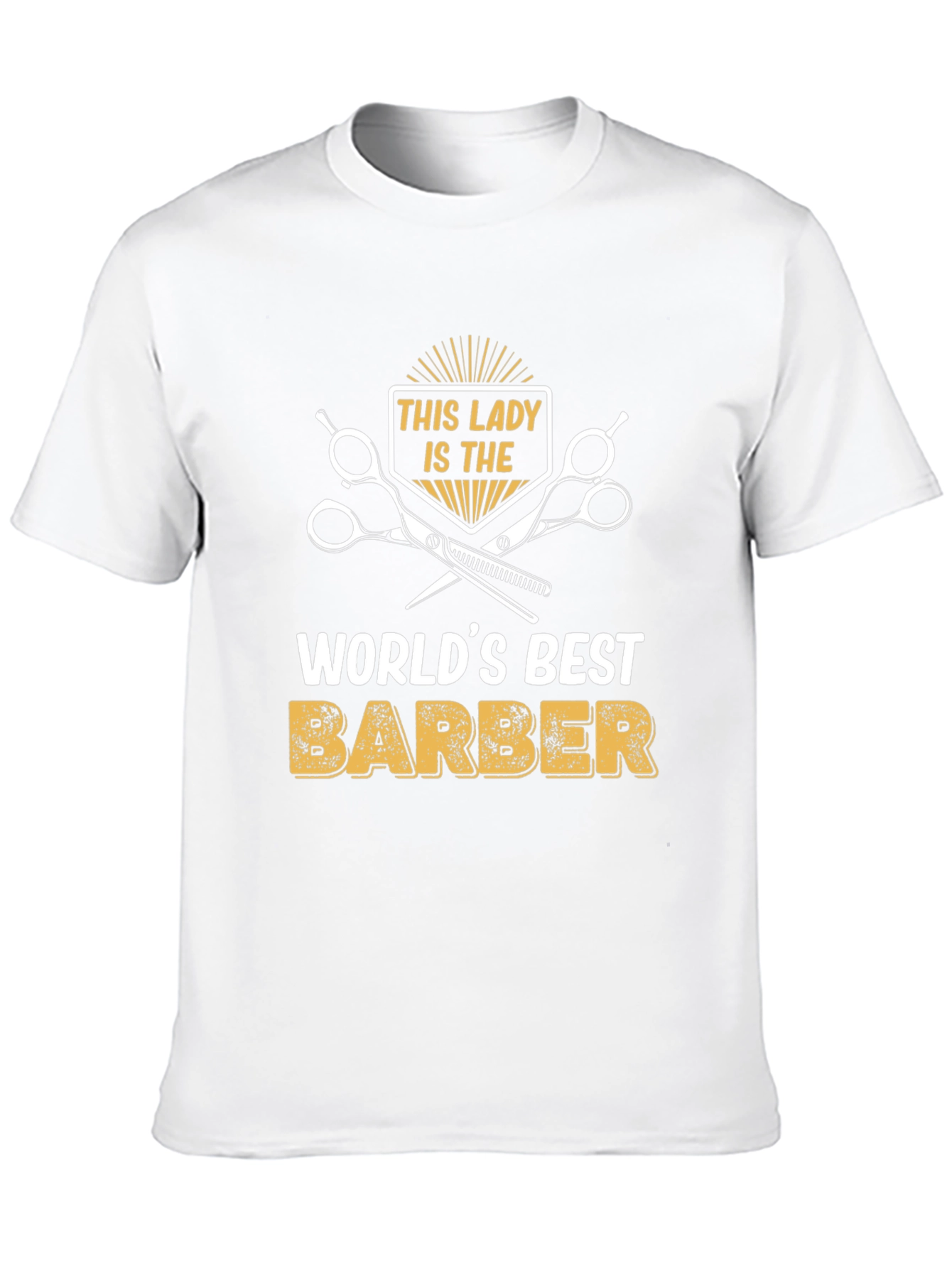 Worlds Best Lady Barber T-Shirt - Black