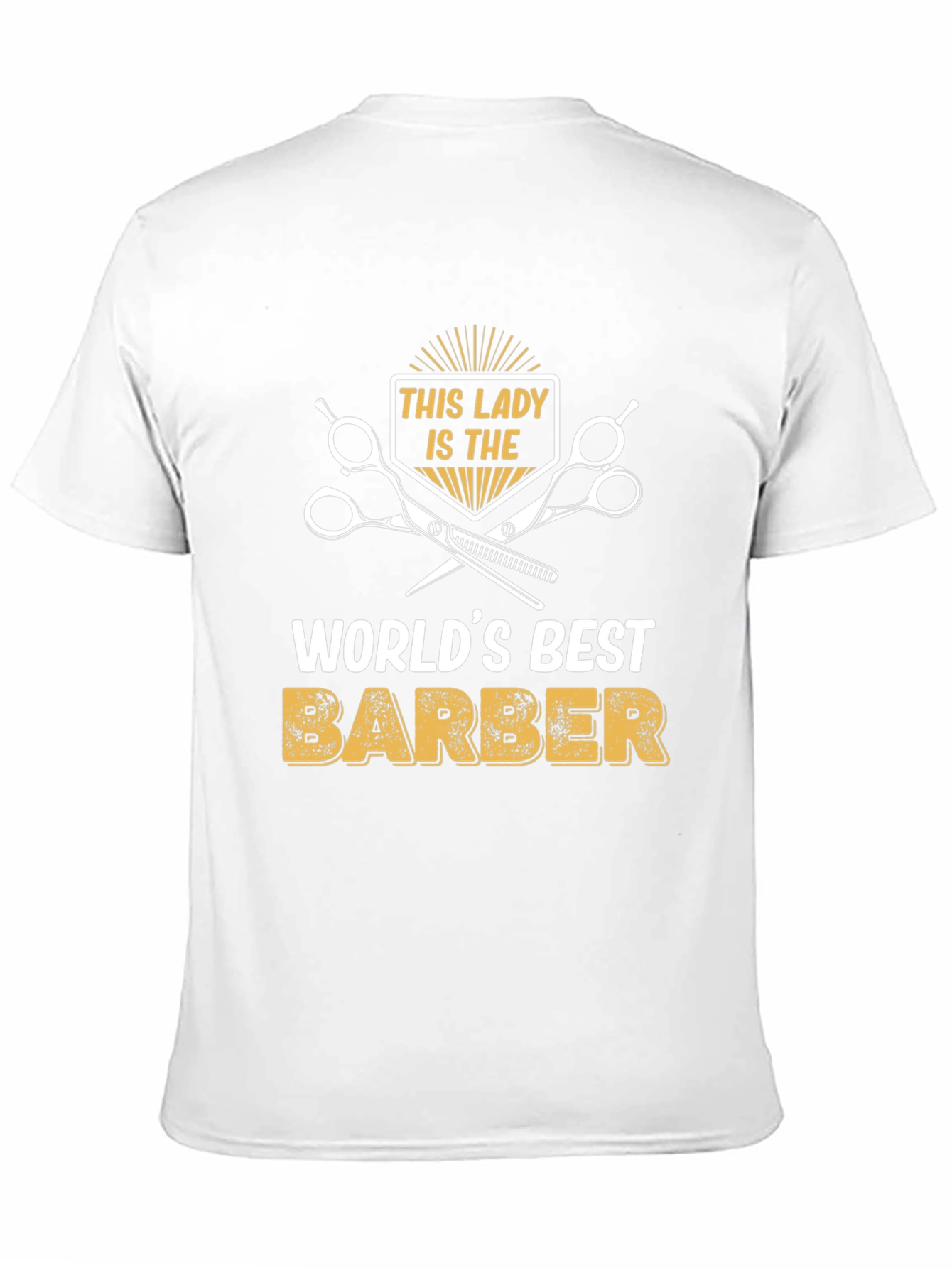 Worlds Best Lady Barber T-Shirt - Black