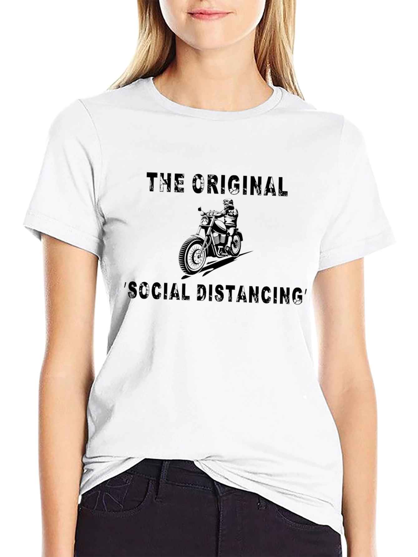 Original Social Distancing Biker T-Shirt