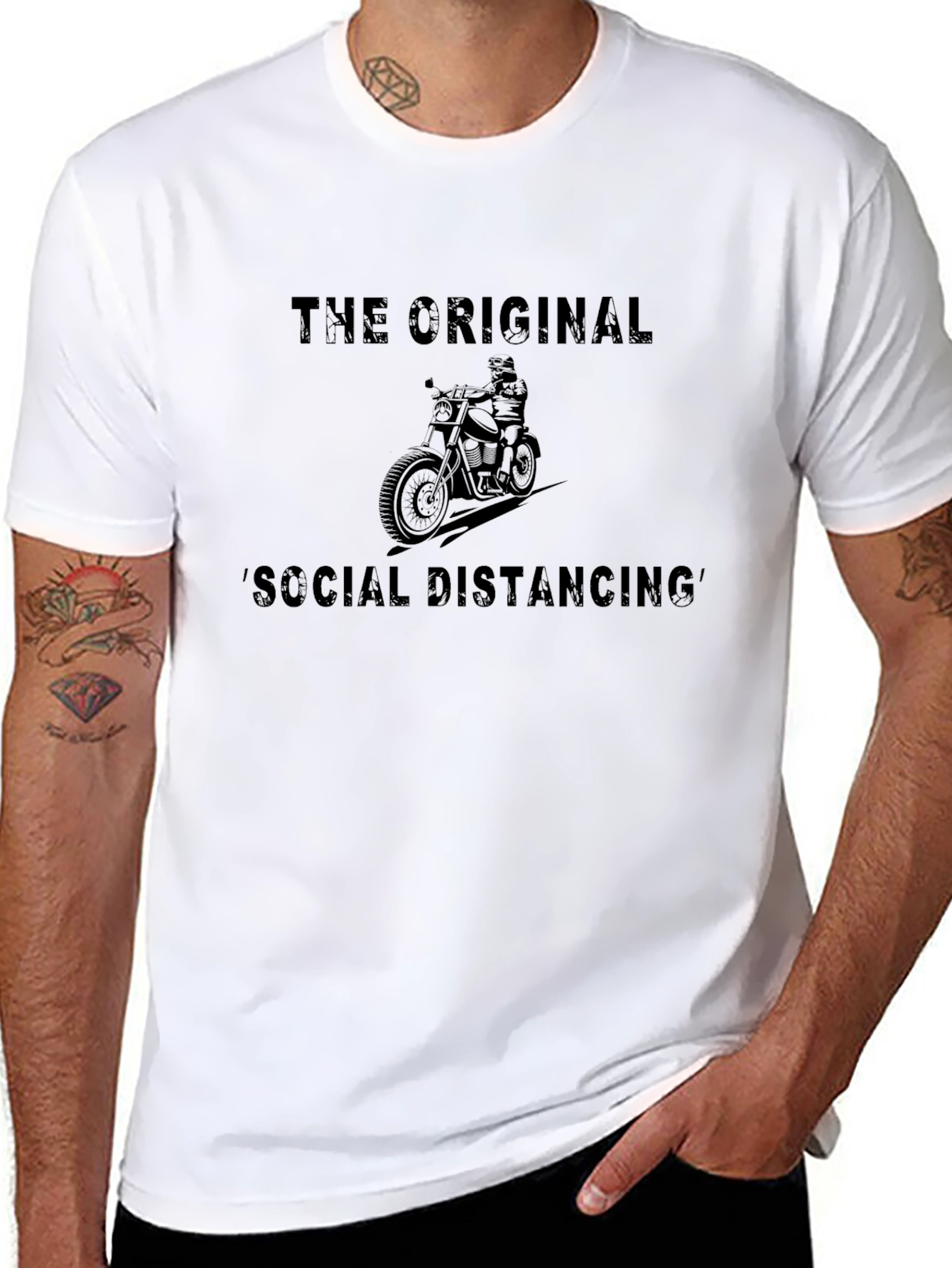 Original Social Distancing Biker T-Shirt