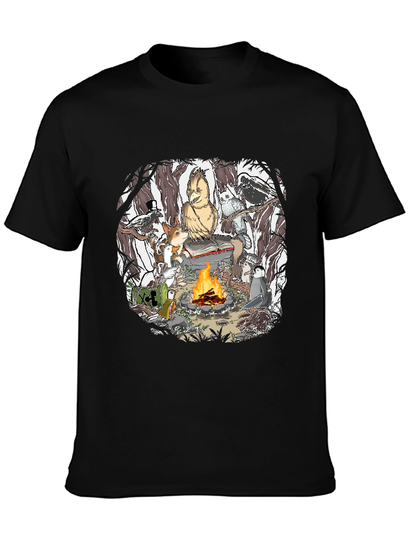 Campfire Story T-Shirt - Animals & Fire