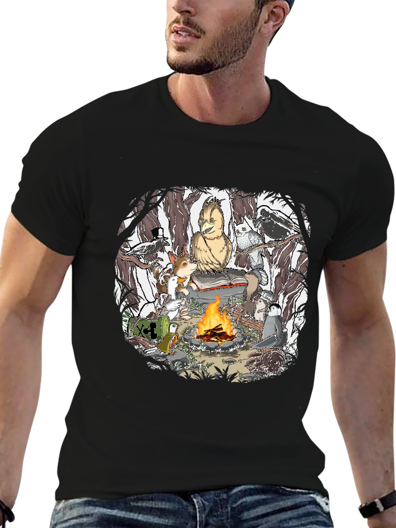 Campfire Story T-Shirt - Animals & Fire