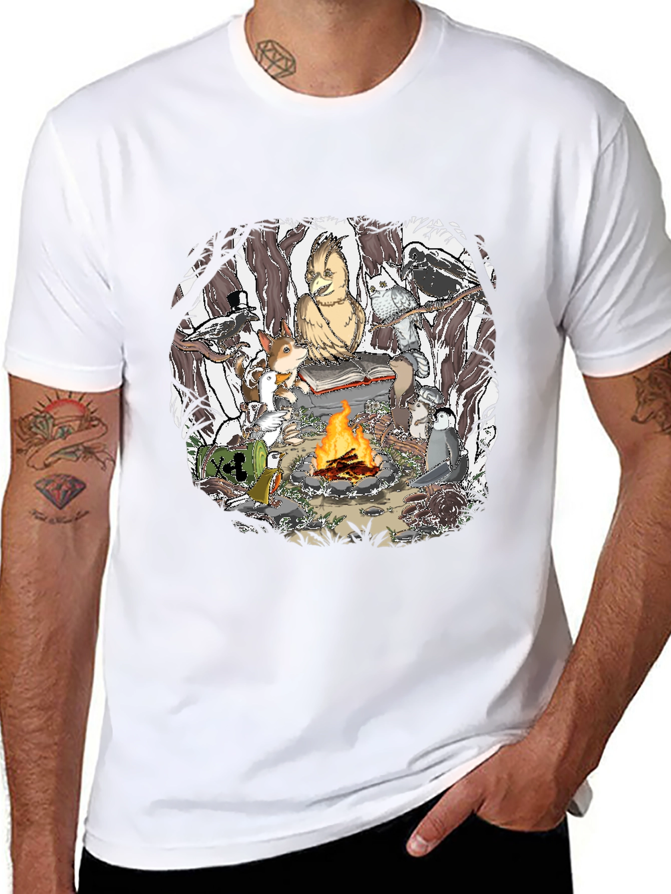 Campfire Story T-Shirt - Animals & Fire